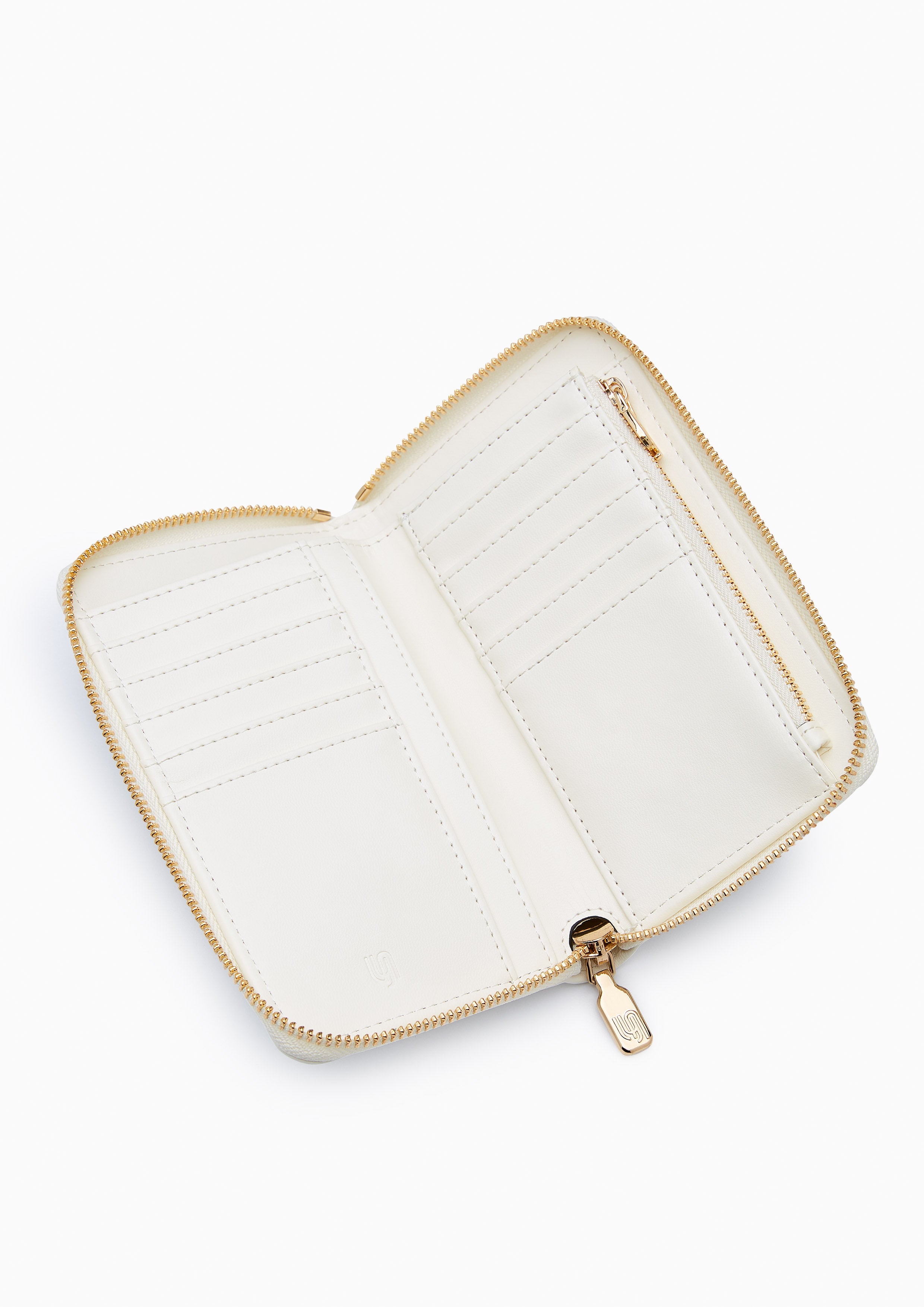 Matty Infinite Zip Semi Short Wallet - Ivory