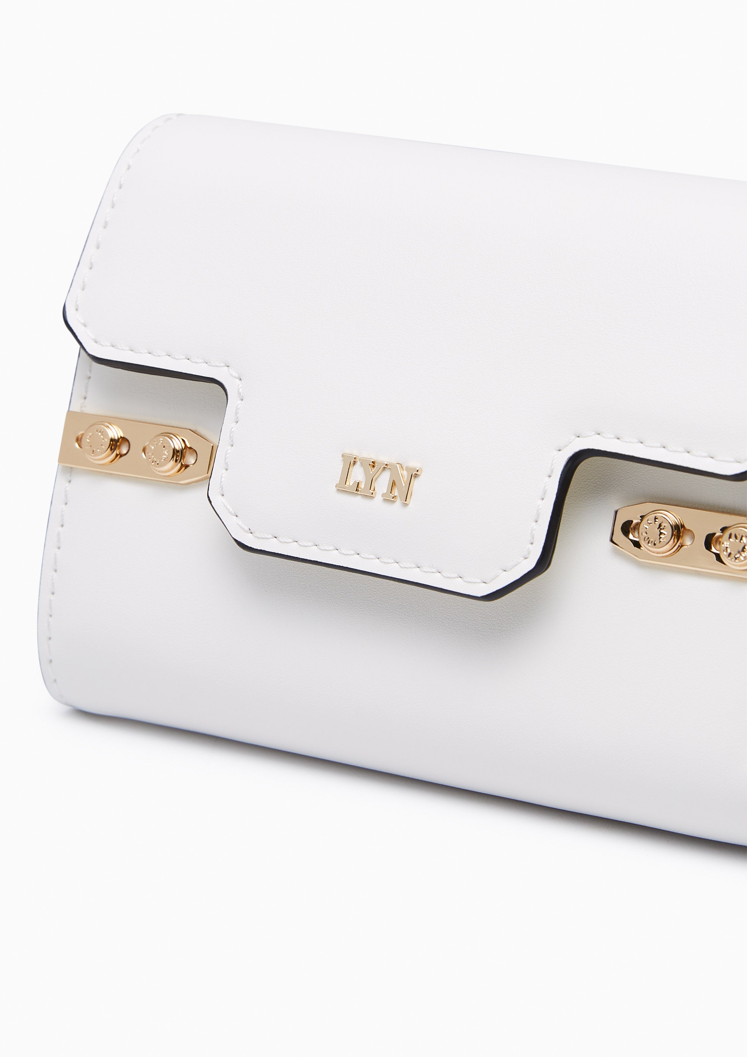 Fineness Revision Short Flap Wallet - White