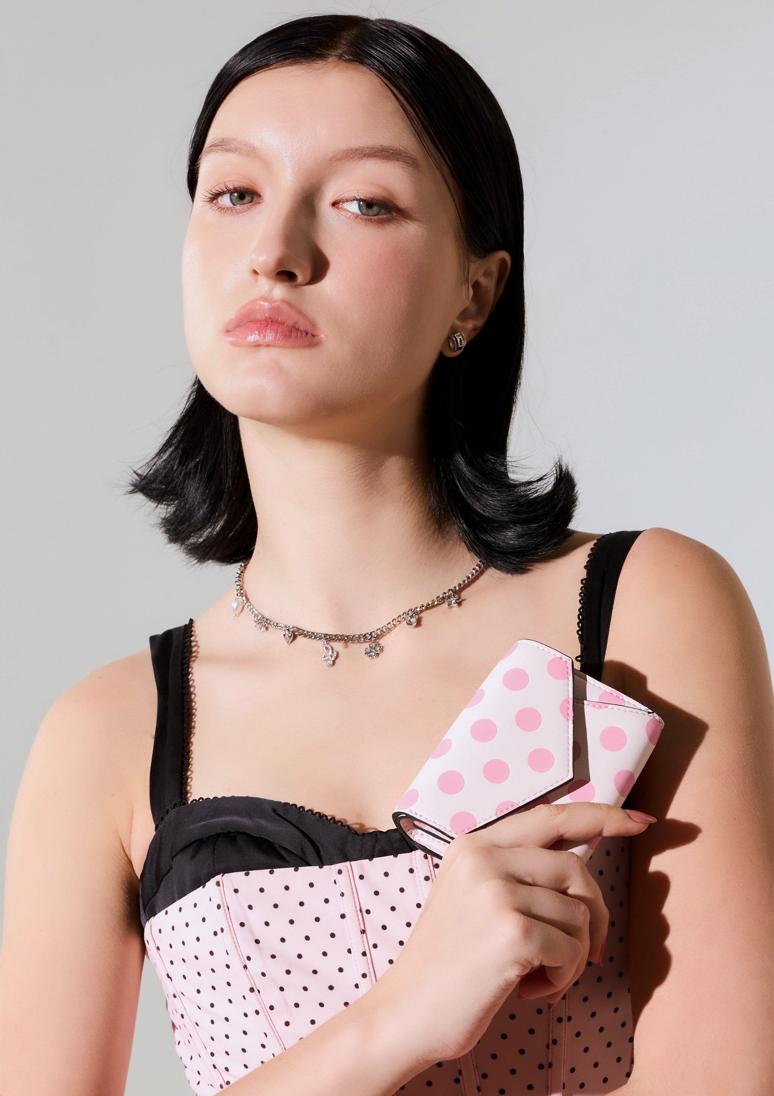 Etarna Short Wallet - Light Printed Pink