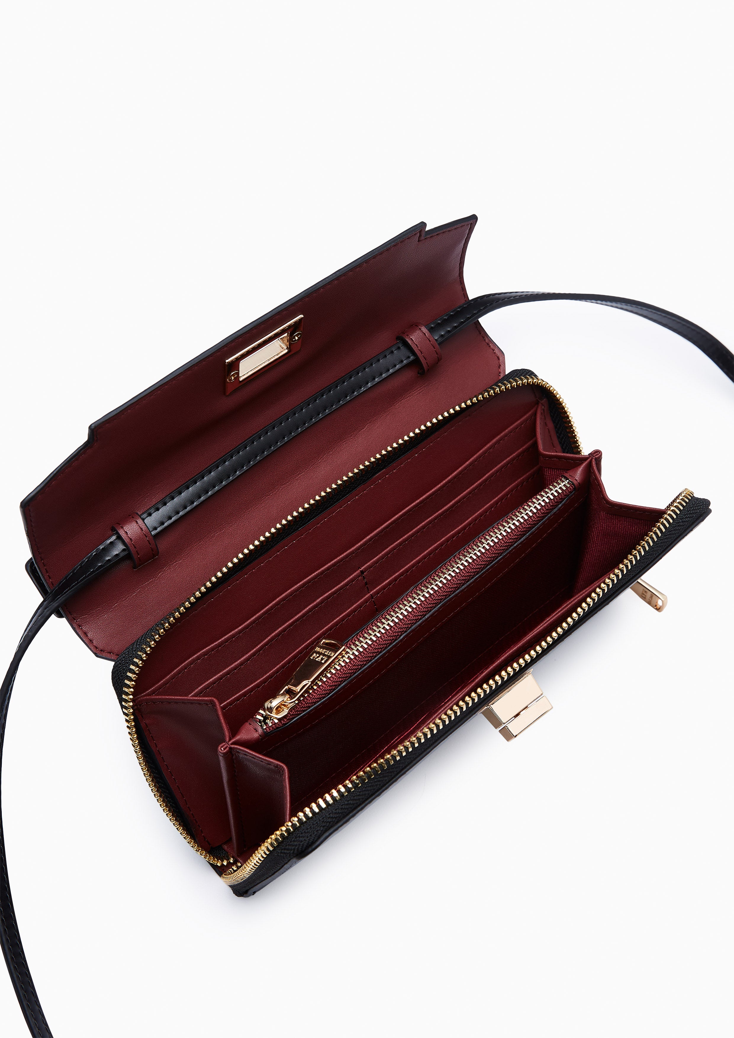 Liva Long Wallet On Chain - Black
