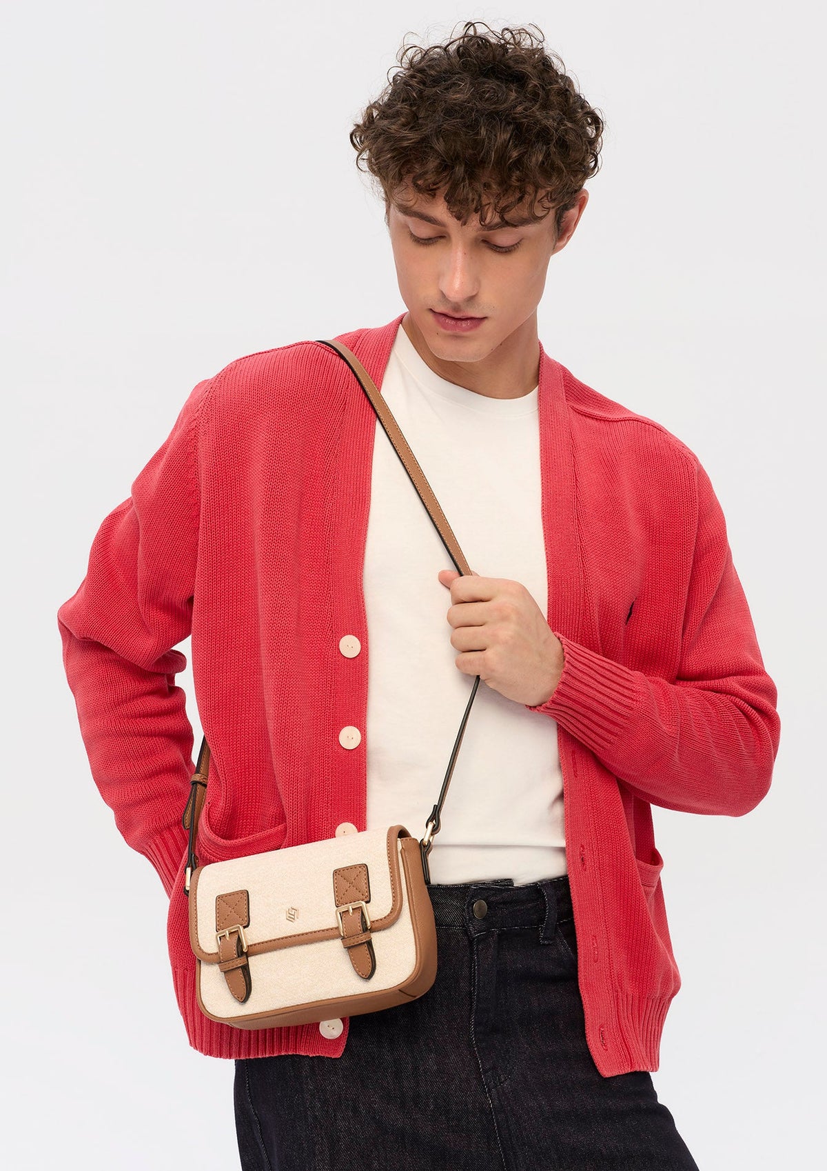 Titus Infinite Messenger S Crossbody Bag - Biege Variation 2