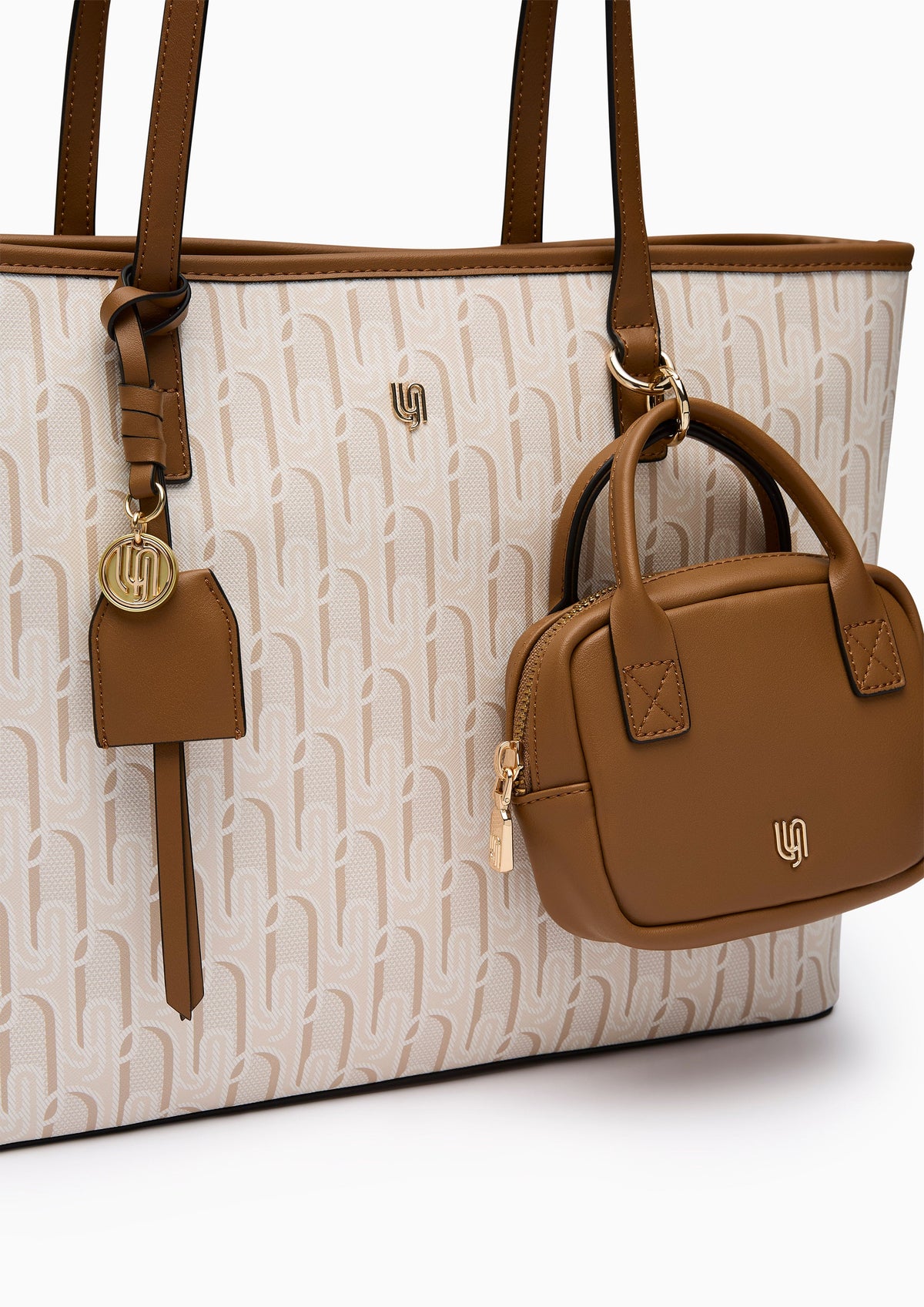 Phiona Infinite L Tote Bag - Printed Beige