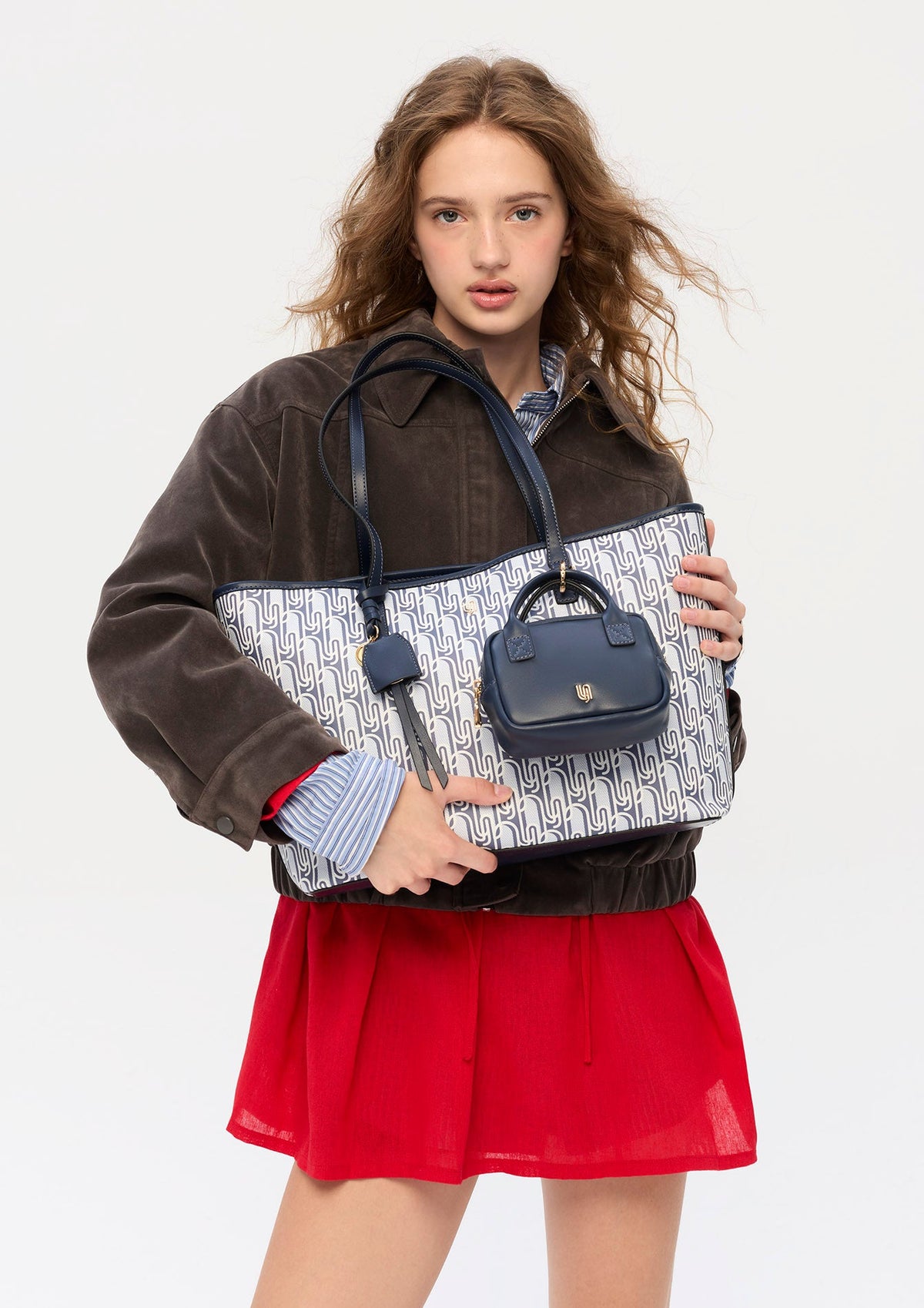 Phiona Infinite L Tote Bag - Printed Navy