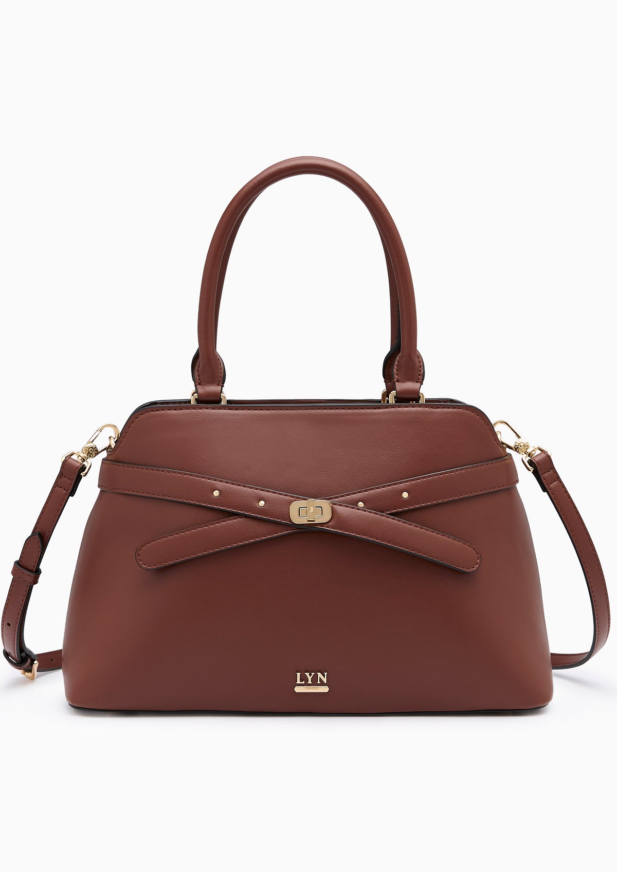 Ella Top Handle L Handbag - Dark Brown