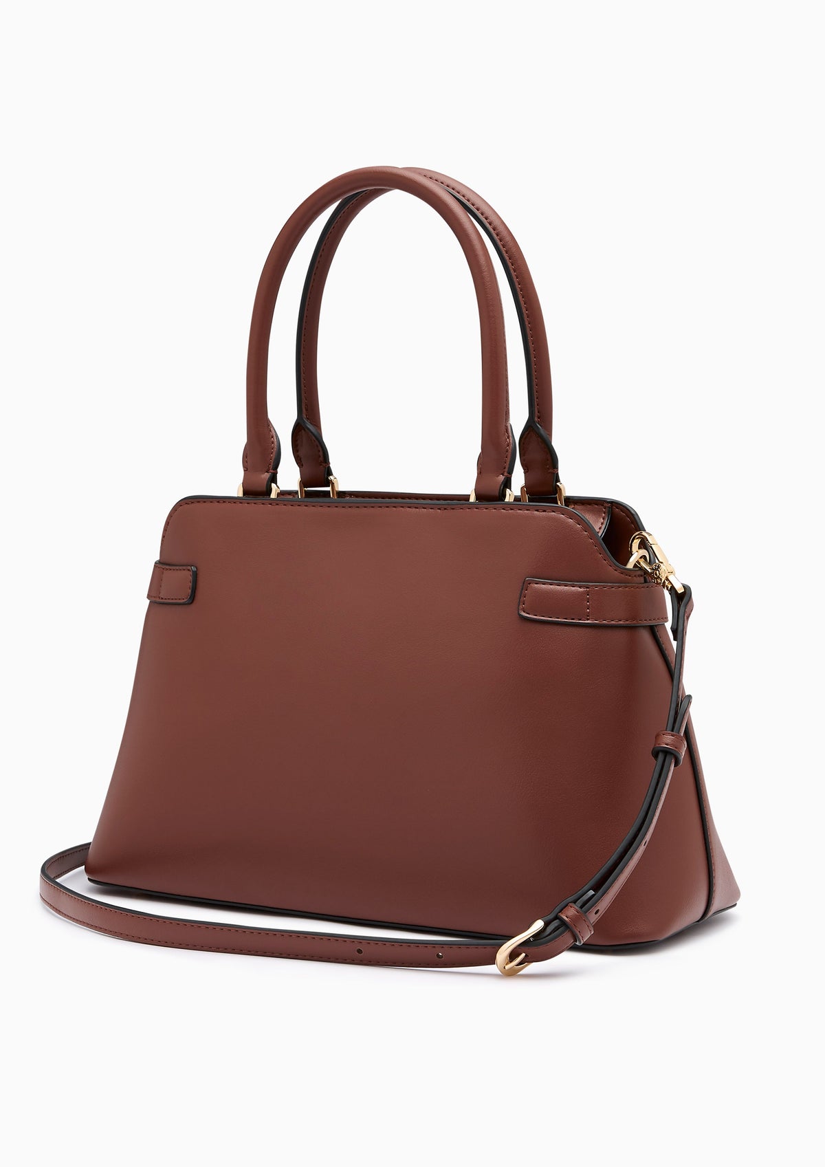 Ella Top Handle L Handbag - Dark Brown