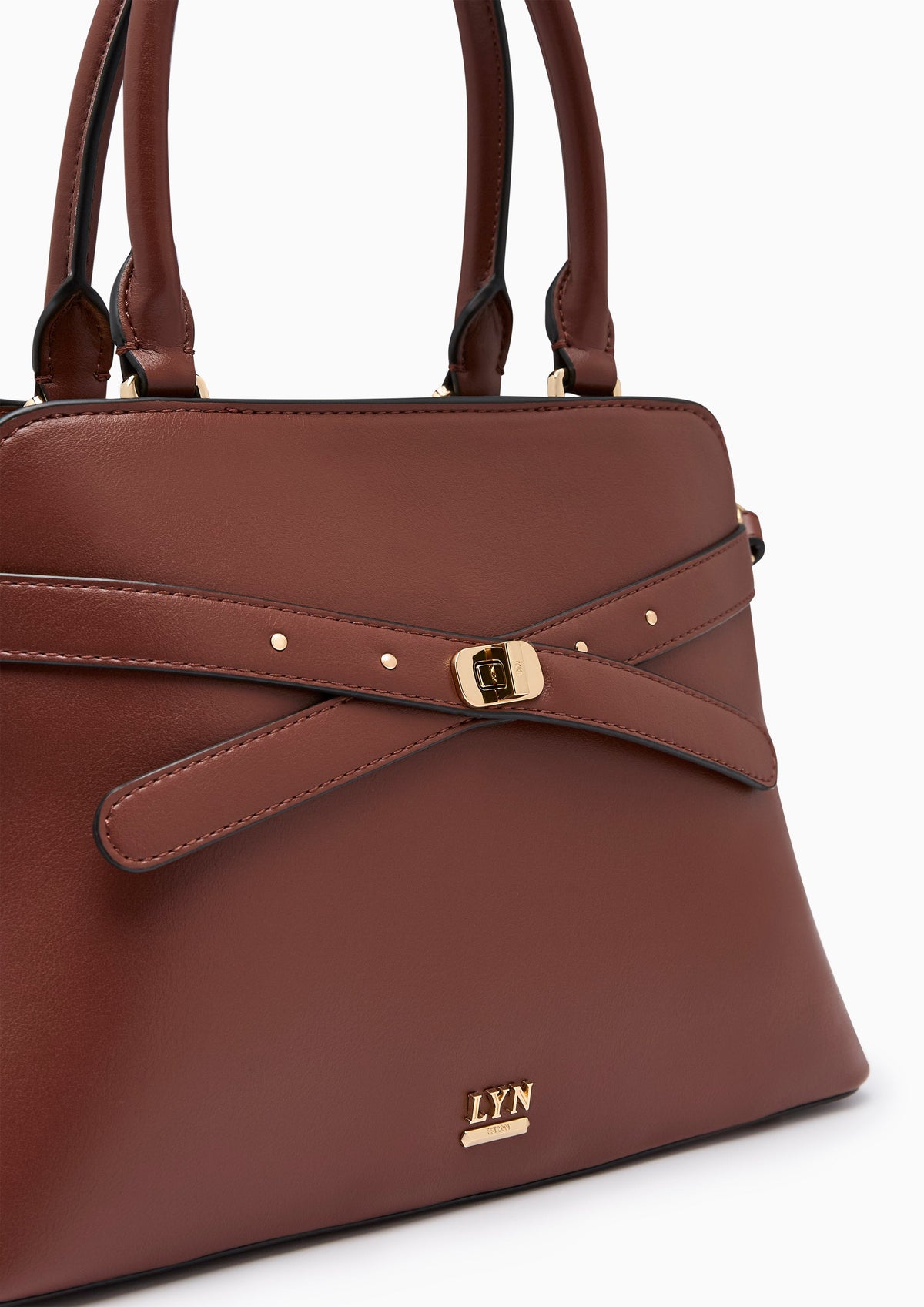 Ella Top Handle L Handbag - Dark Brown