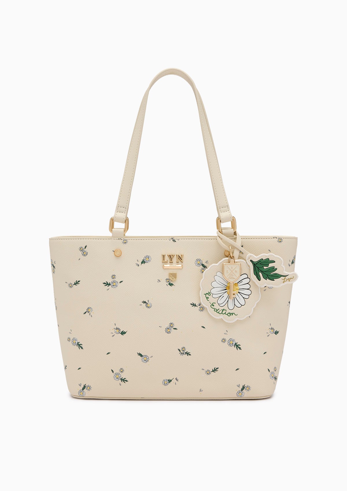 Re-Edit Daisy Carina M Tote Bag - Light Printed Yellow