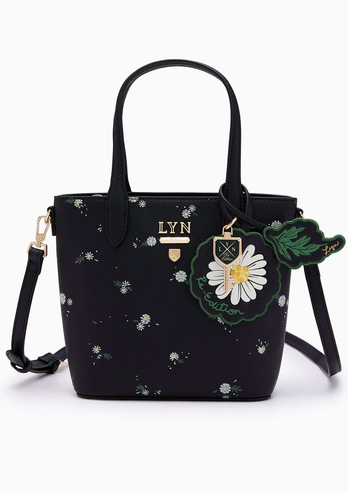 Re-Edit Daisy Carina S Tote Bag - Printed Black