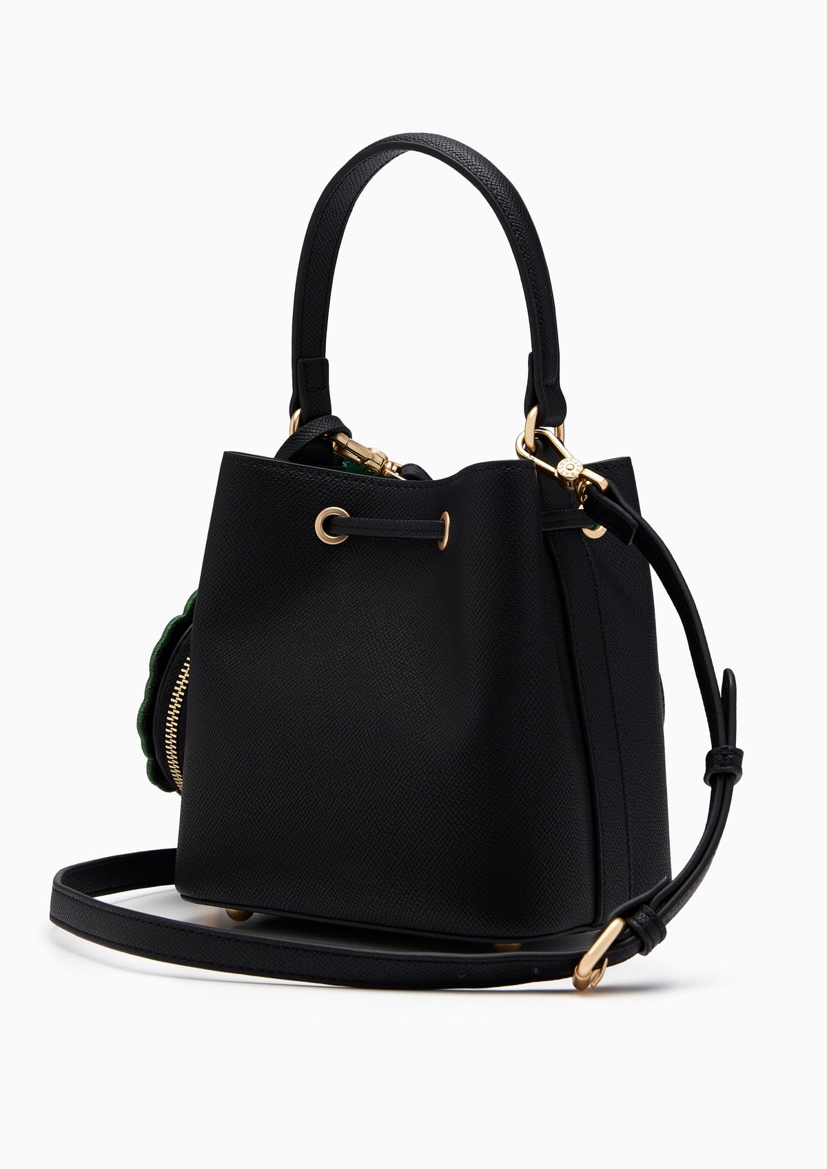 Re-Edit Daisy Carina S Bucket Bag - Black