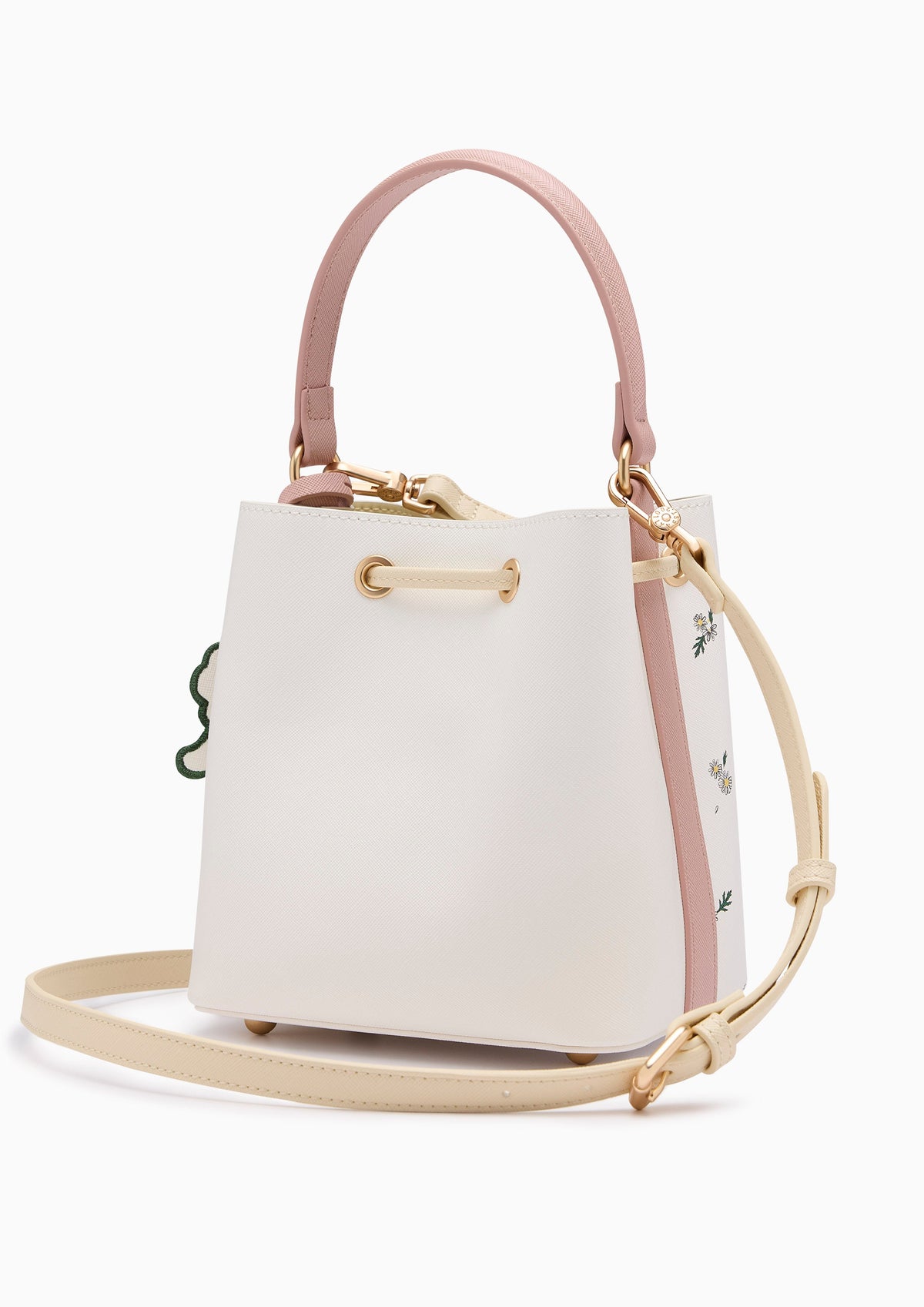 Re-Edit Daisy Carina S Bucket Bag - Light Printed Yellow