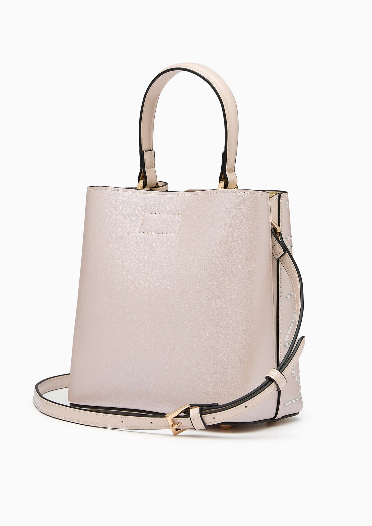 Re-Edit Crystal Astraea Top S Handbag - Glitter Beige