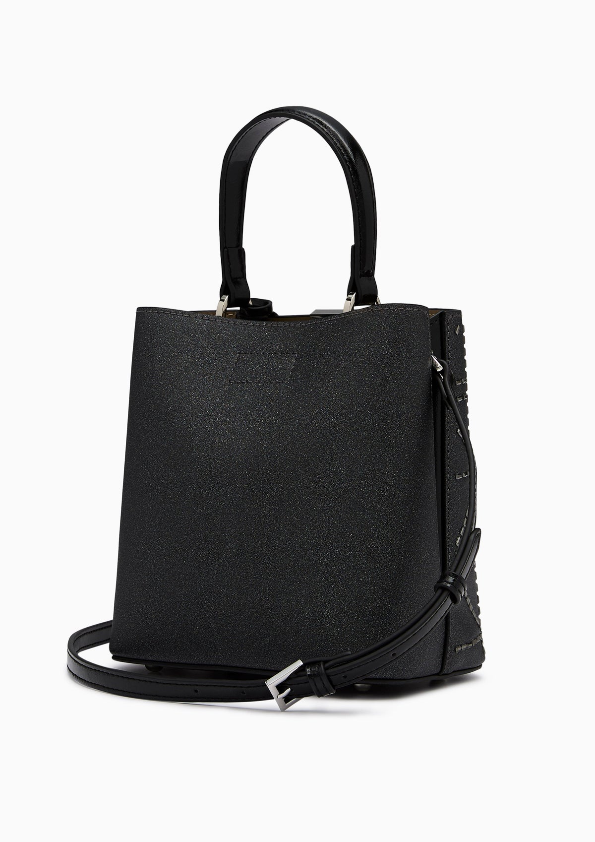 Re-Edit Crystal Astraea Top S Handbag - Glitter Black
