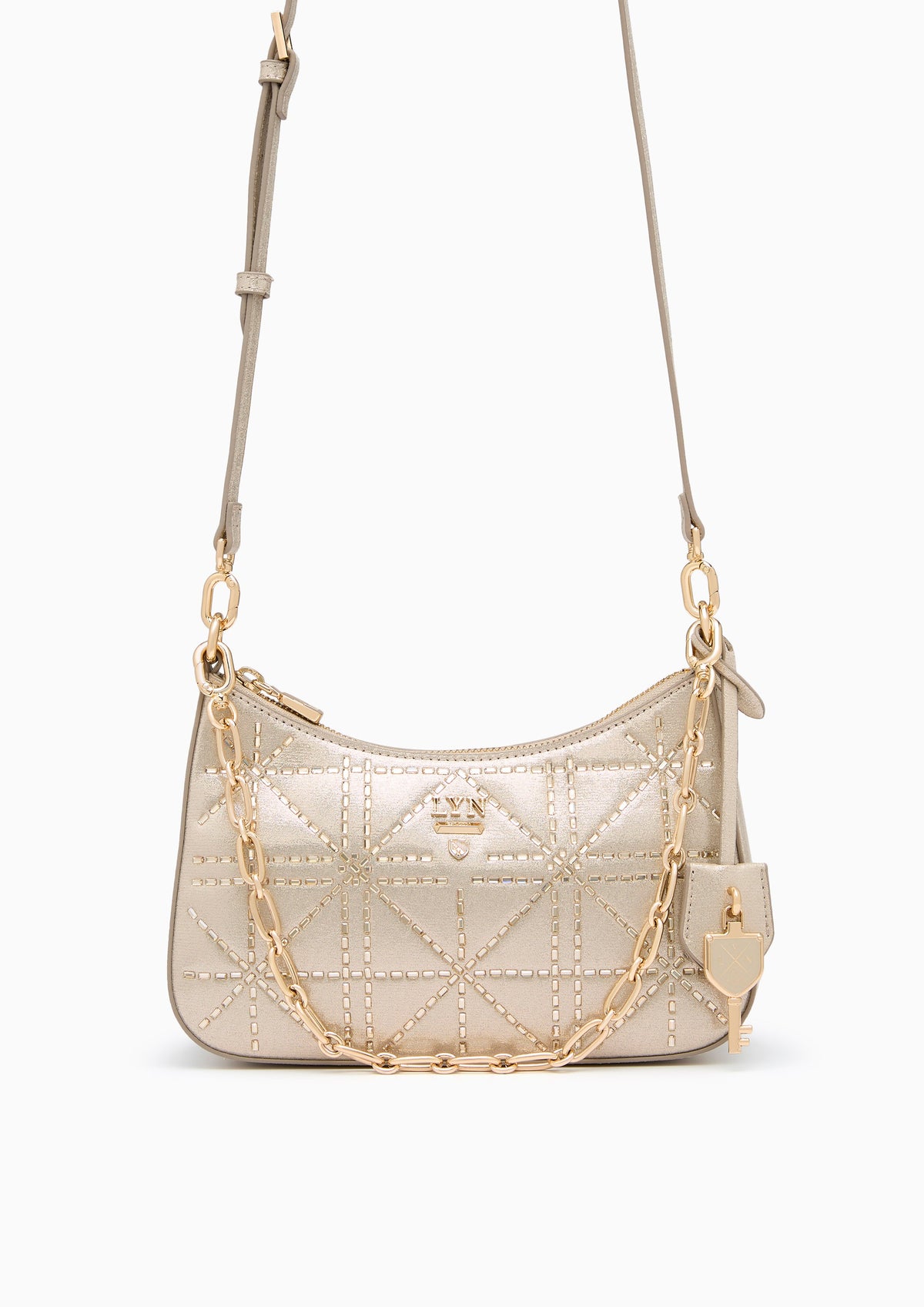 Re-Edit Rosee Crystal S Shoulder Bag - Glitter Gold Variation 2