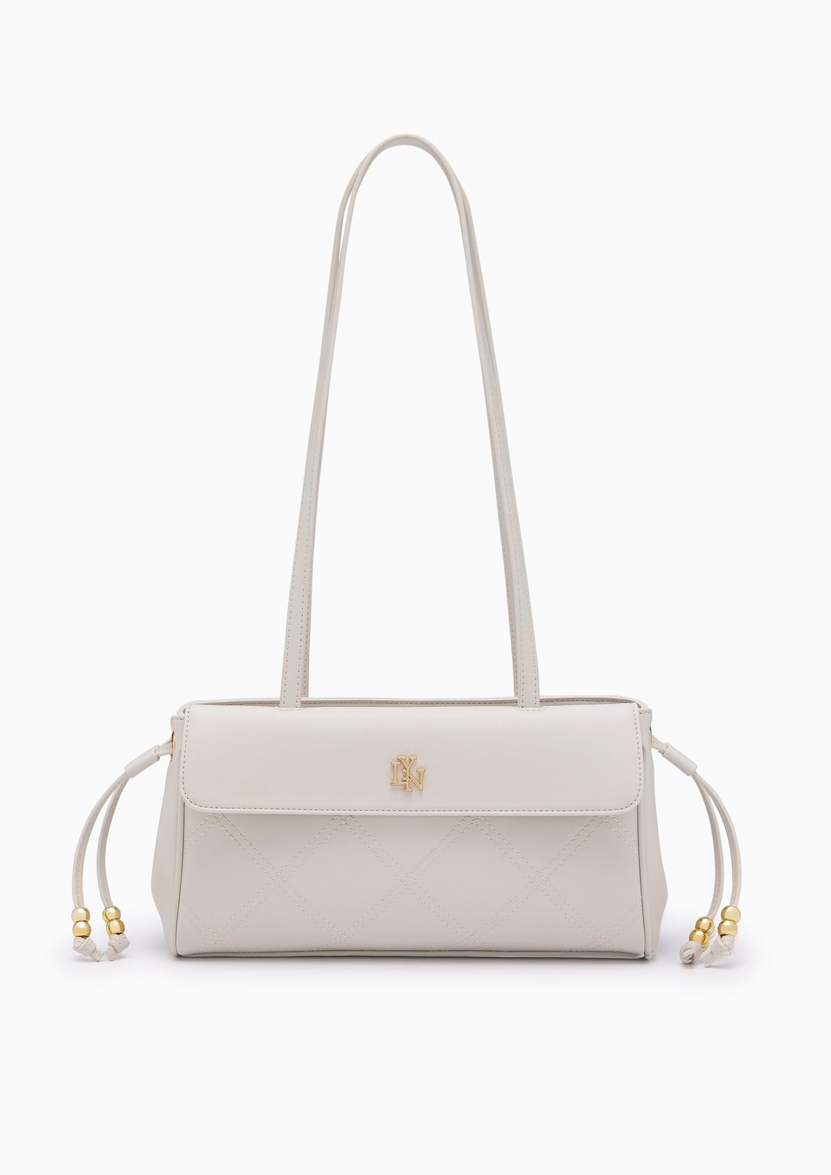 Cotton M Shoulder Bag - Light Grey