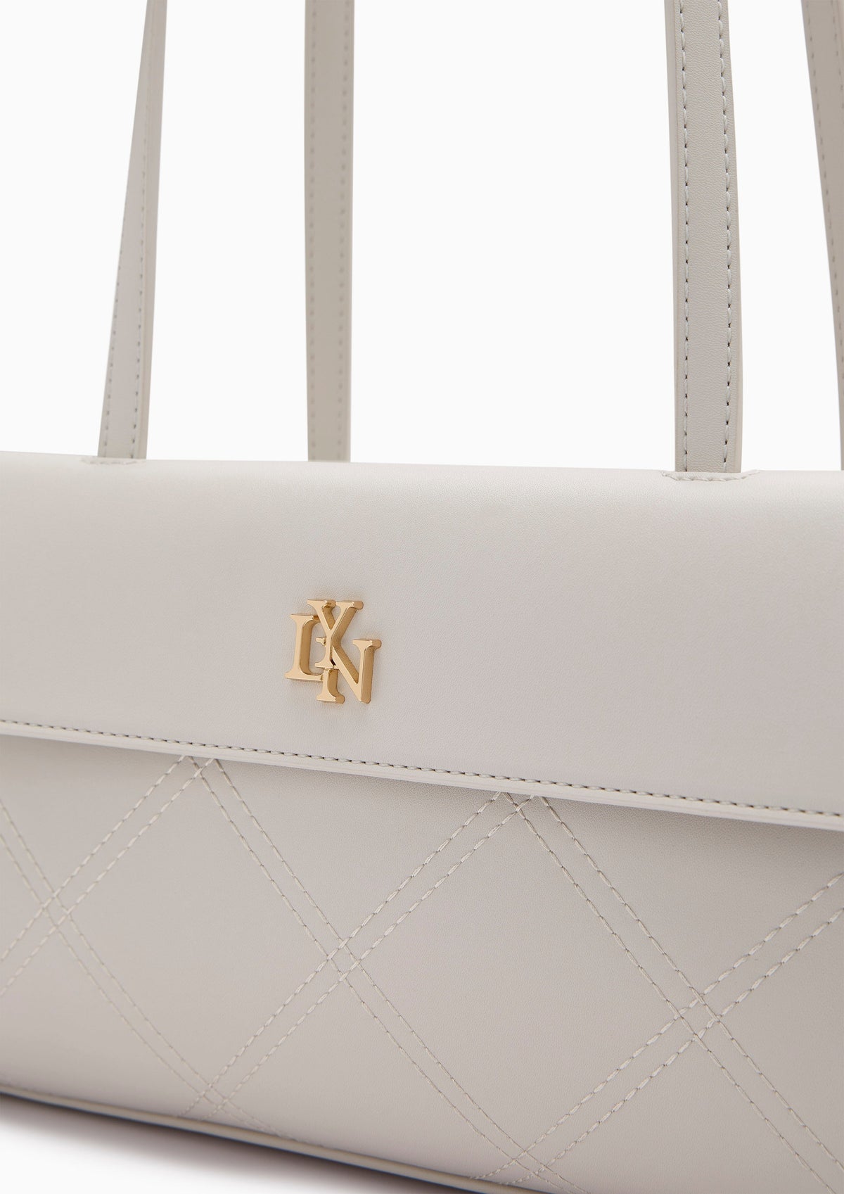Cotton M Shoulder Bag - Light Grey