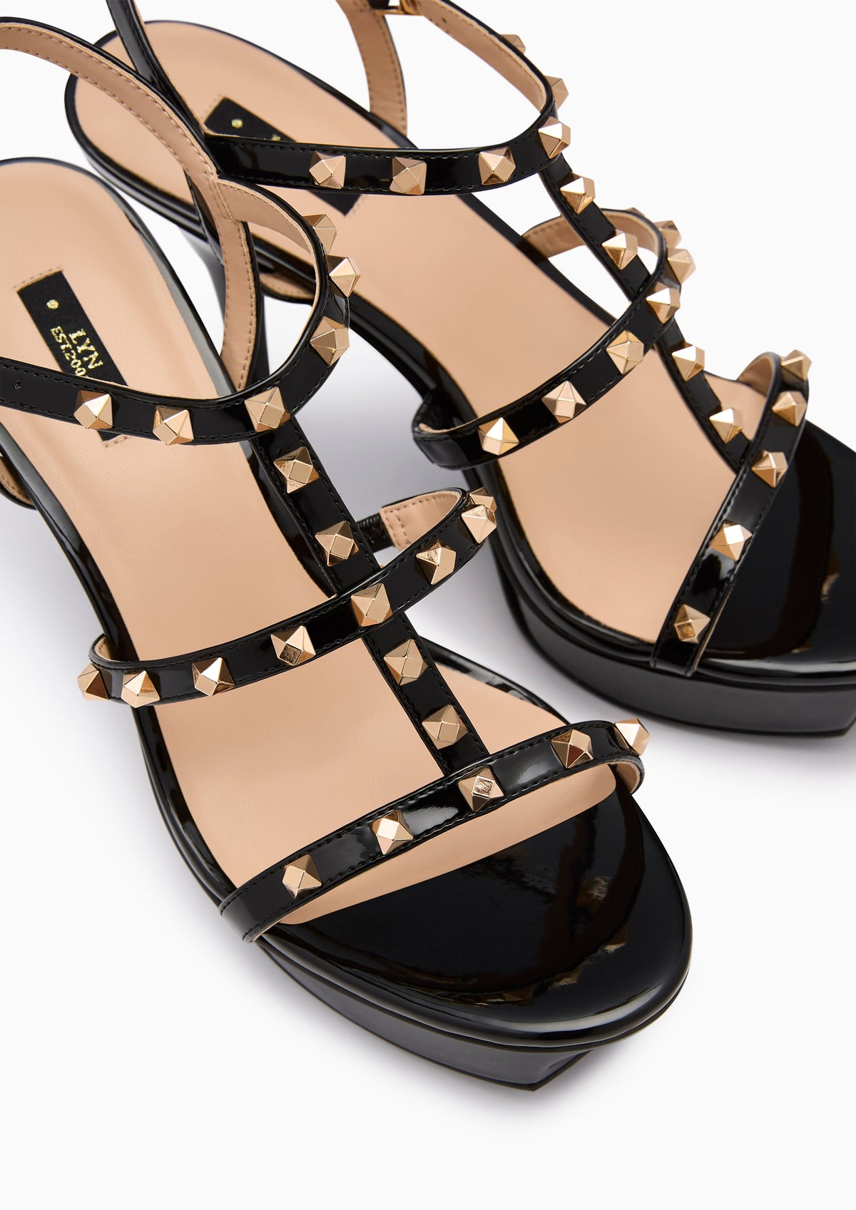 Linda Platform Flats And Sandals - Black