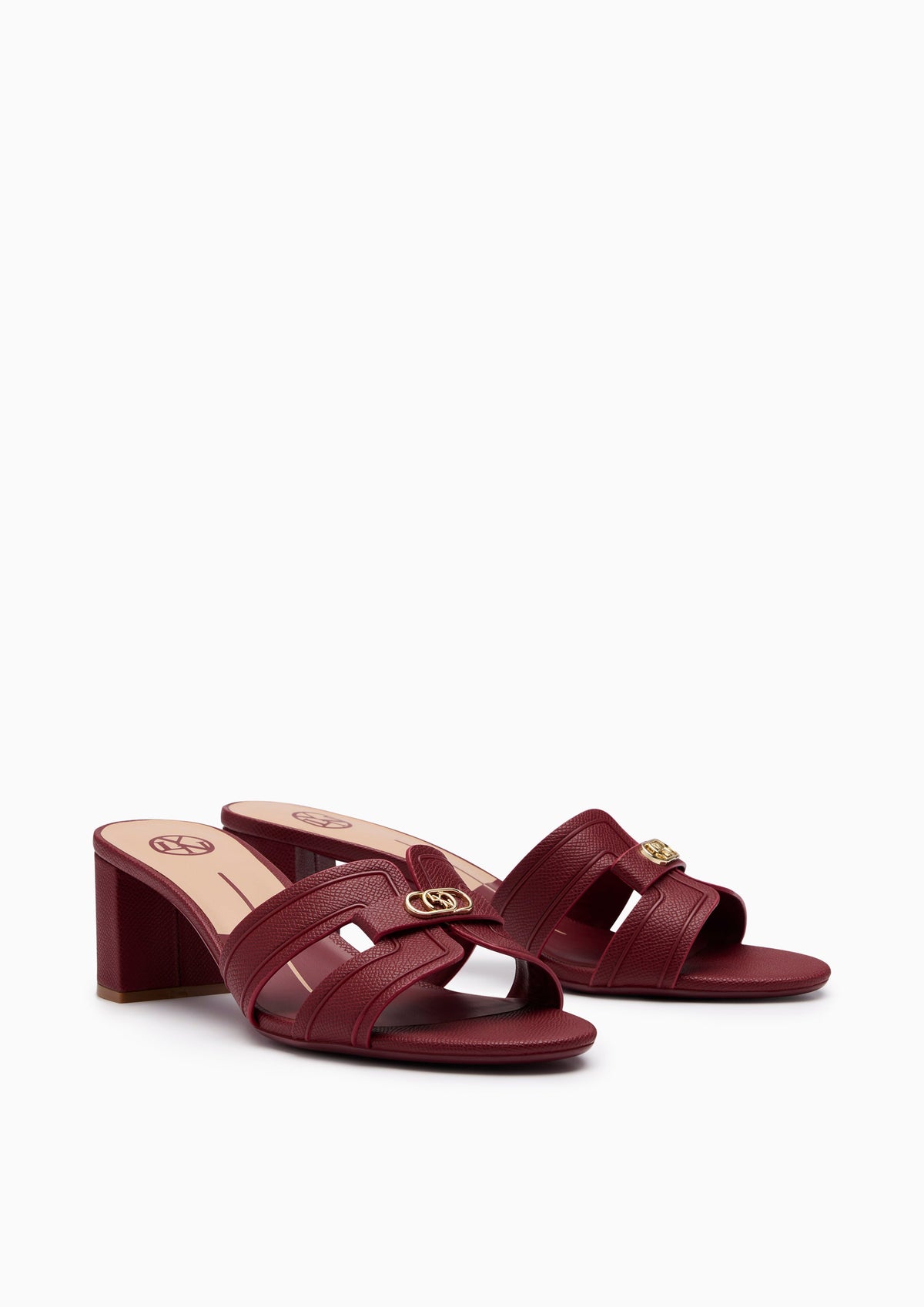 Hey Mid Monotone Flats And Sandals - Dark Red