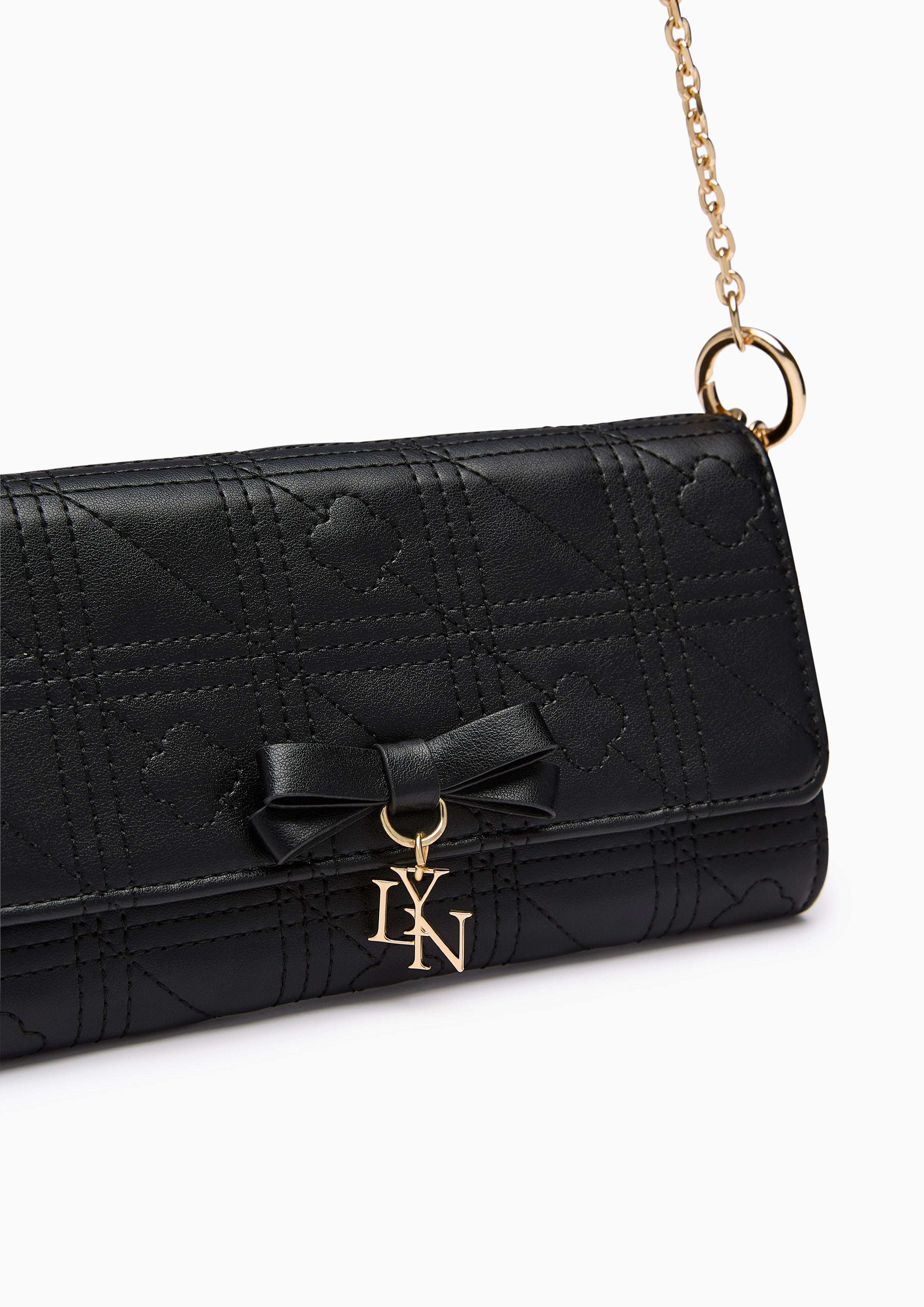 Baki Ii Long Wallet On Chain - Black