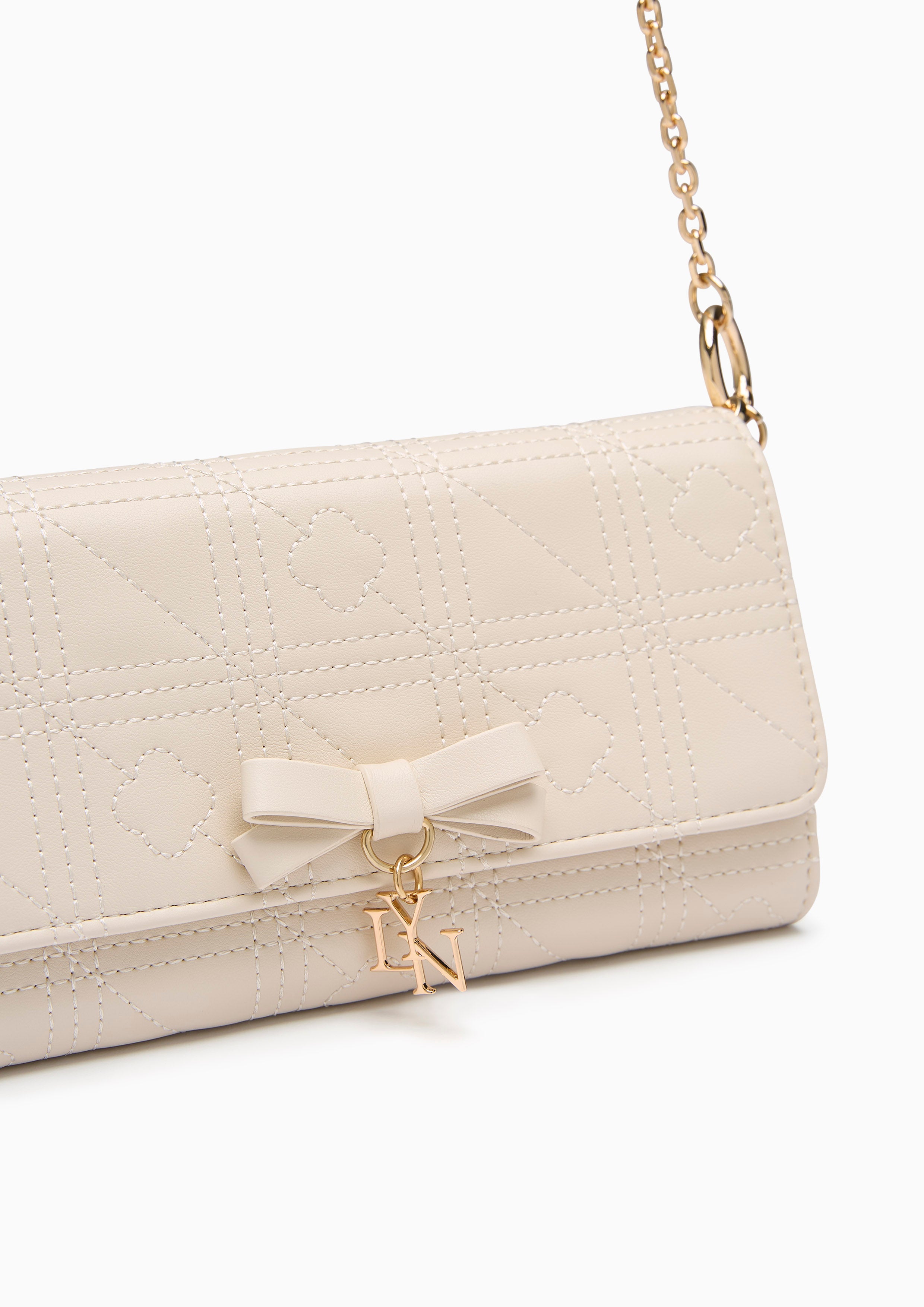 Baki Ii Long Wallet On Chain - Ivory