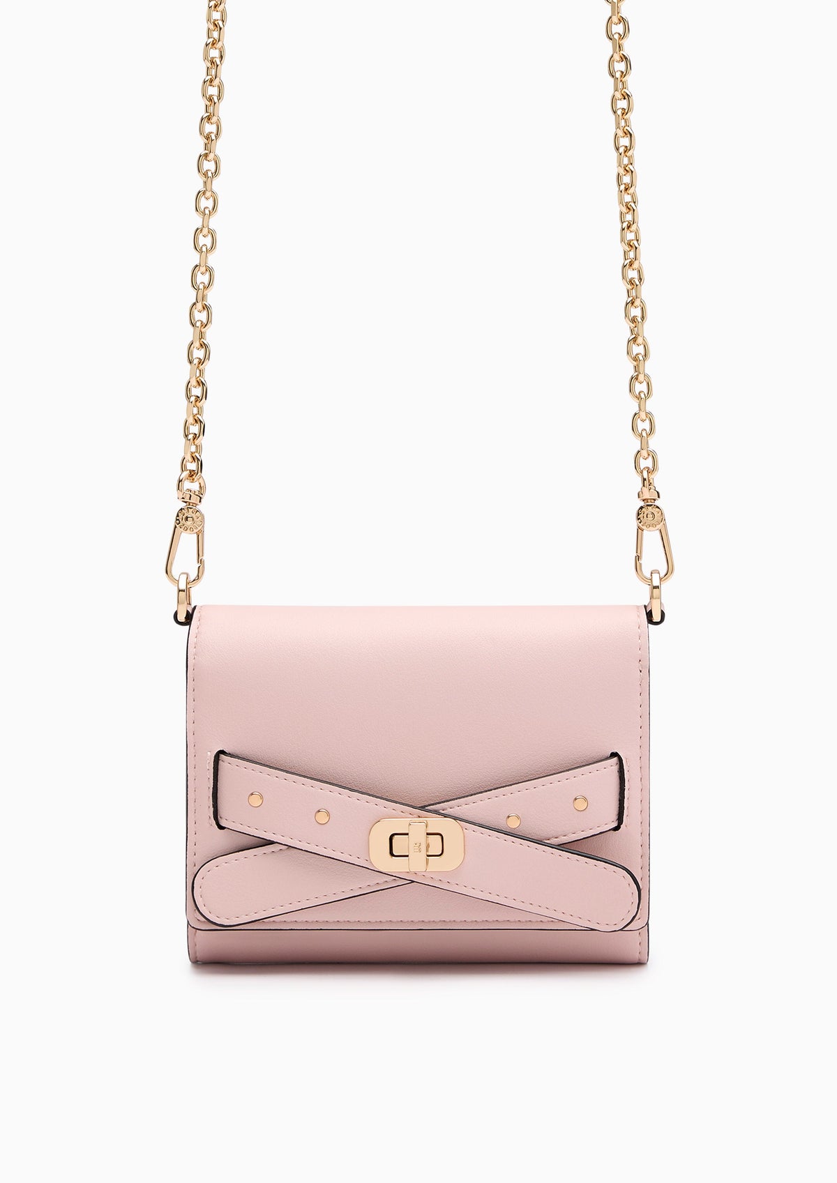 Ella Short Wallet On Chain - Light Pink
