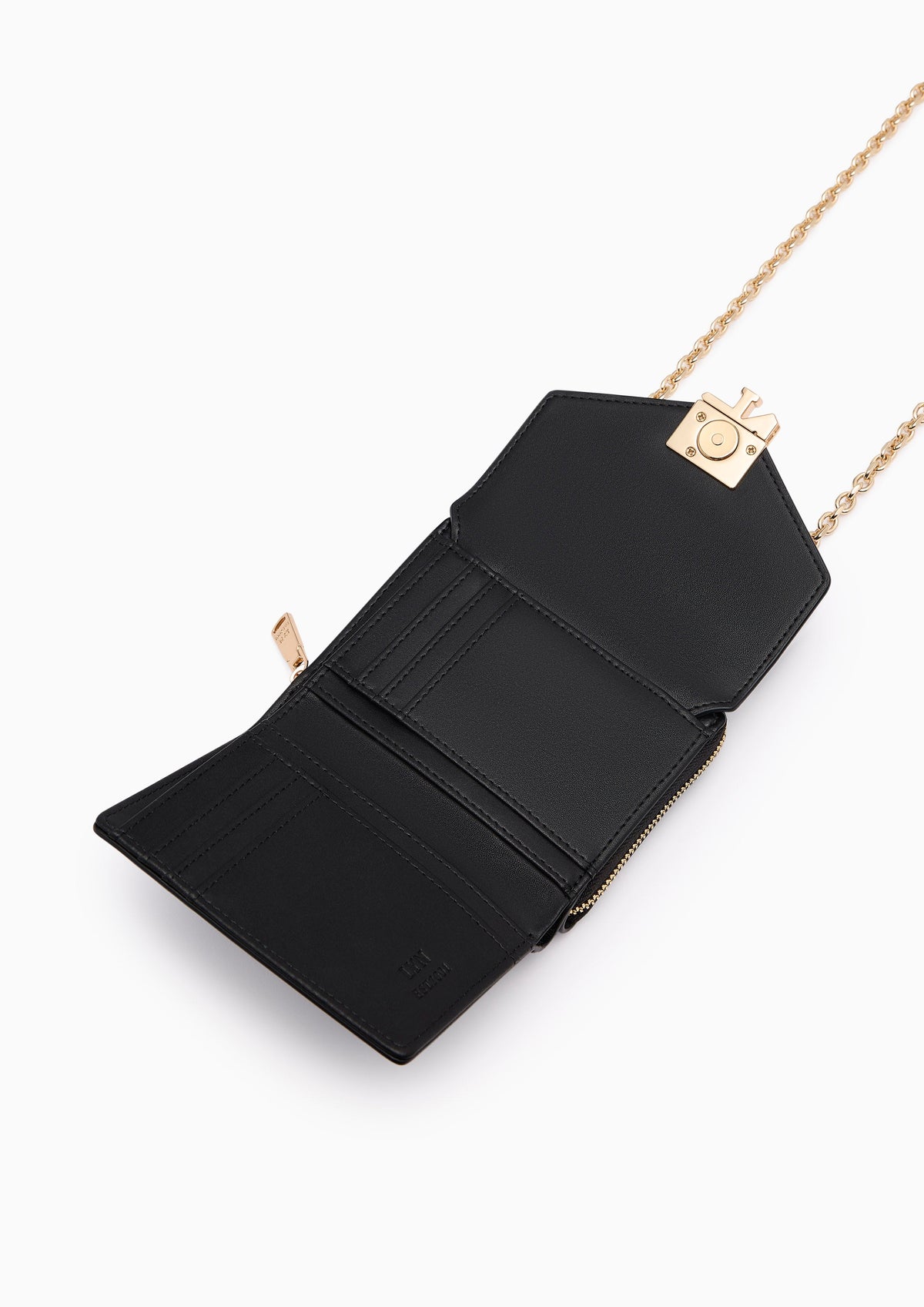 Flemming Short Wallet On Chain - Black