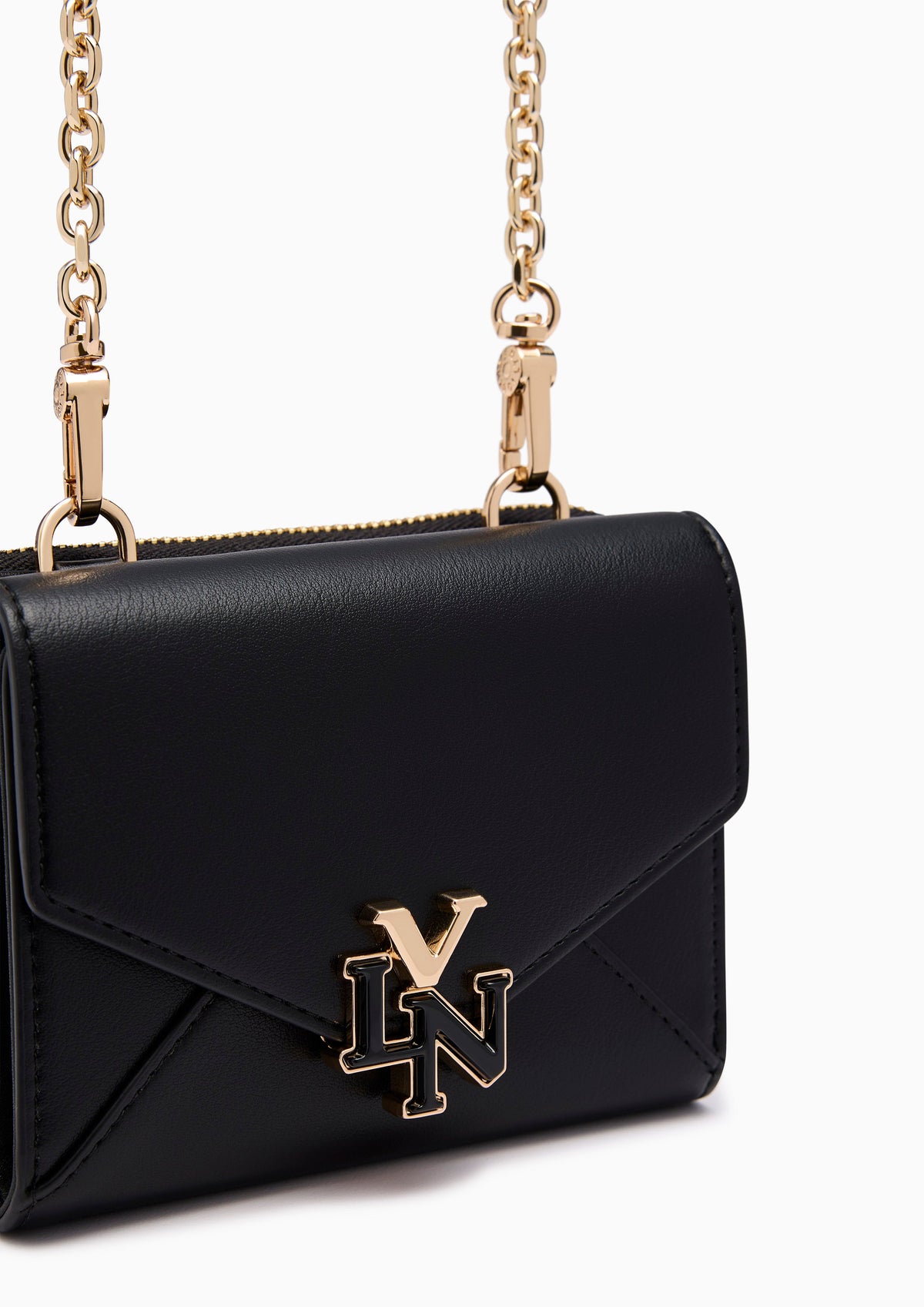 Flemming Short Wallet On Chain - Black