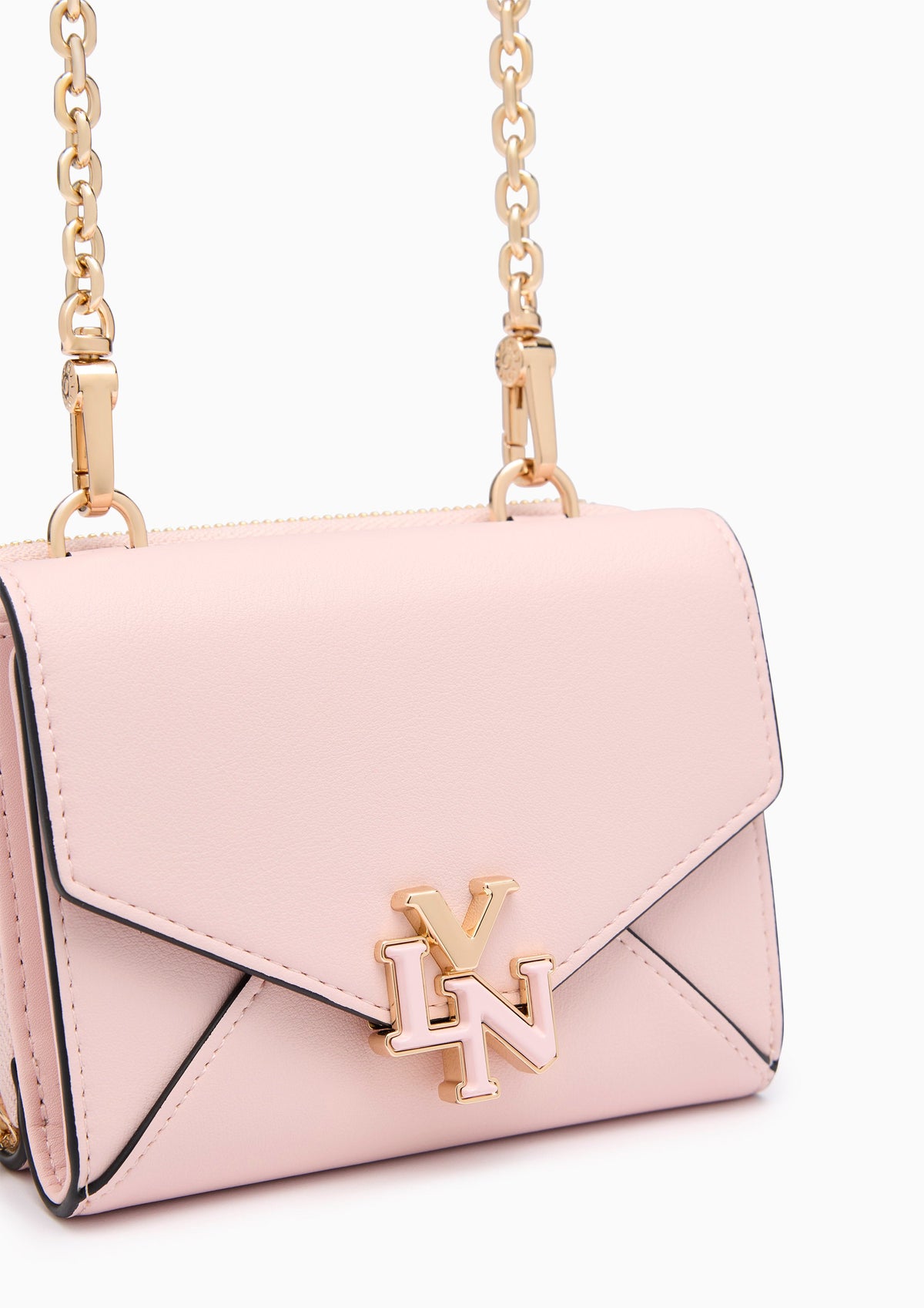 Flemming Short Wallet On Chain - Light Pink