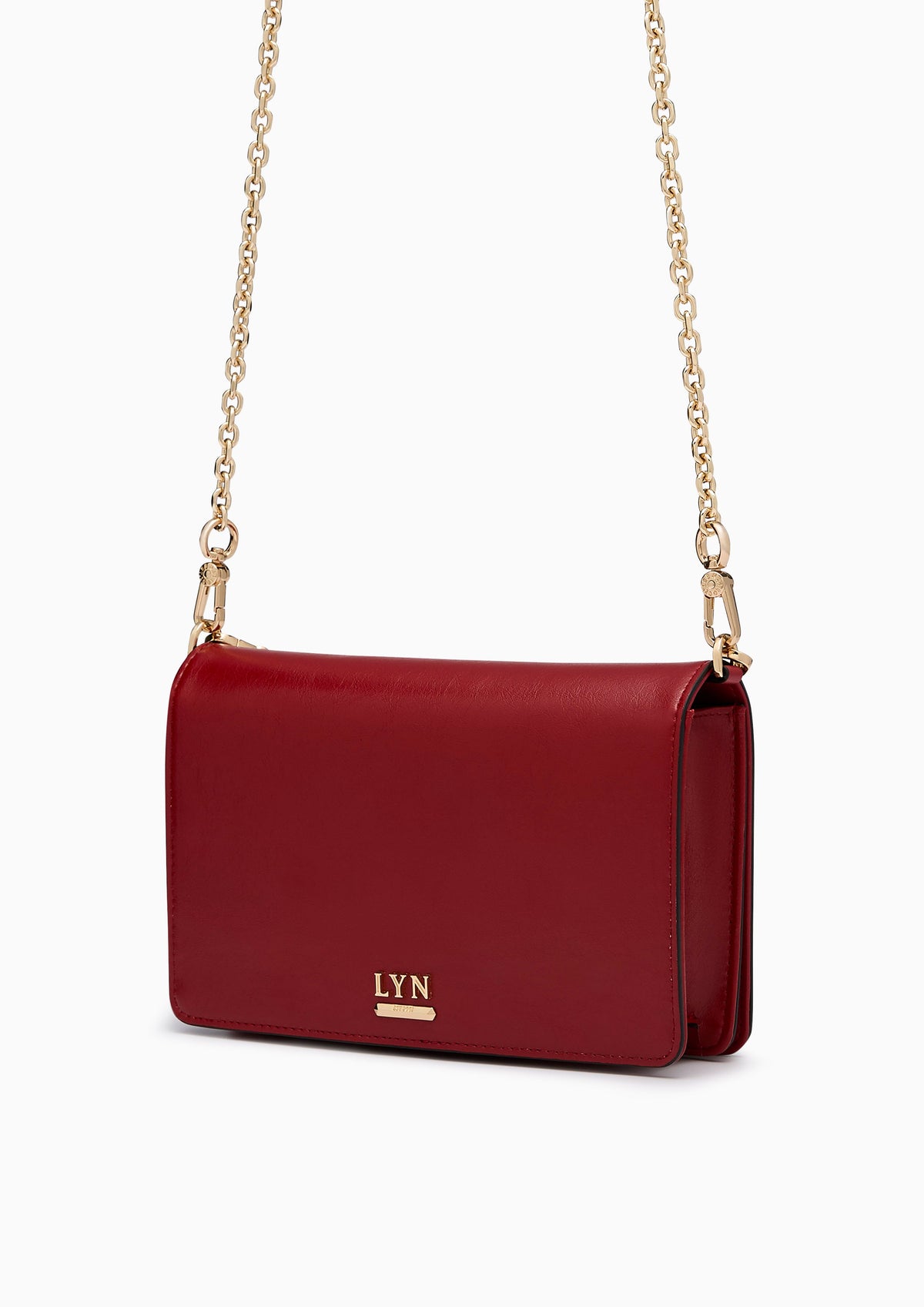 Frosty Long Wallets On Chain - Dark Red