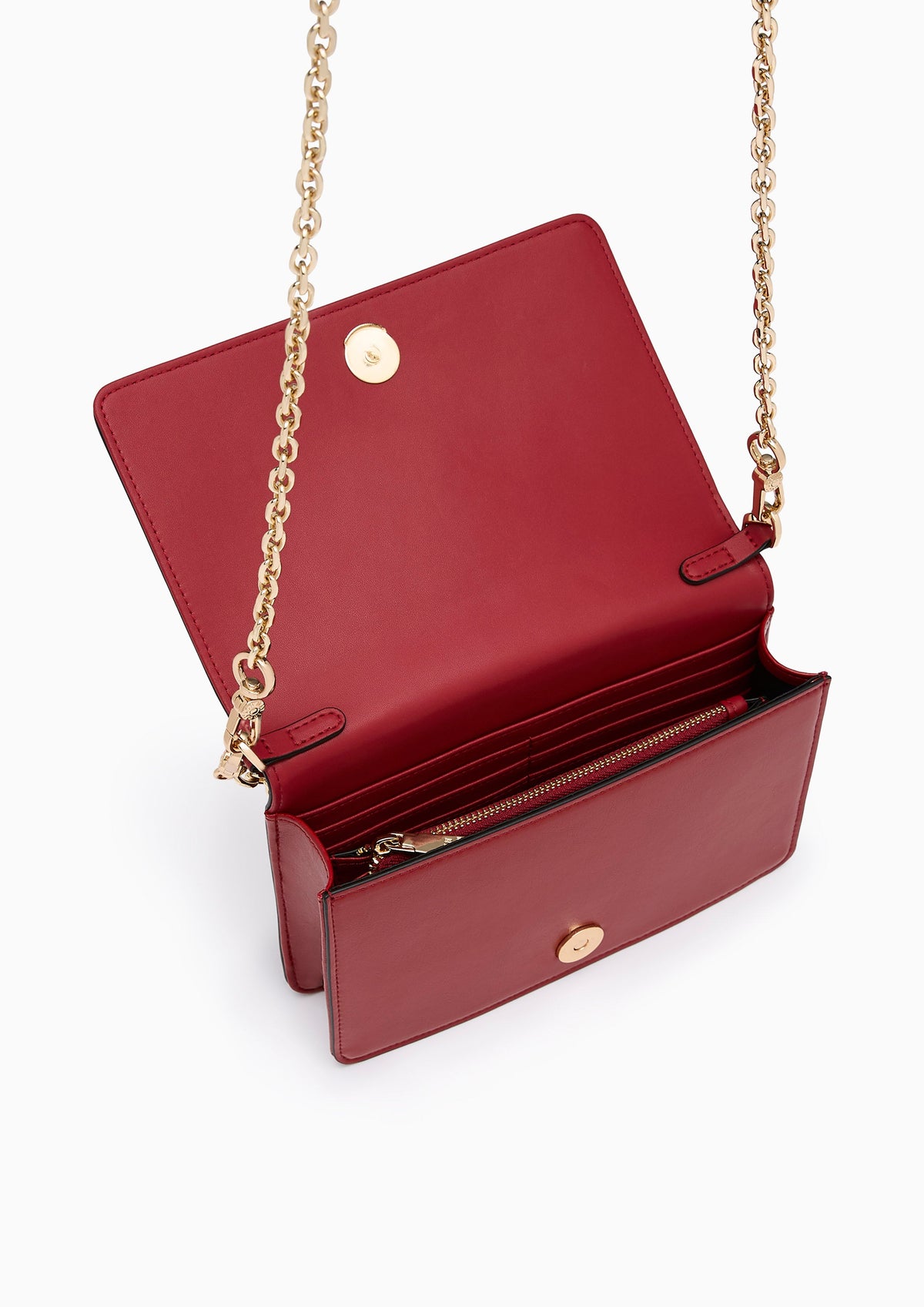 Frosty Long Wallets On Chain - Dark Red