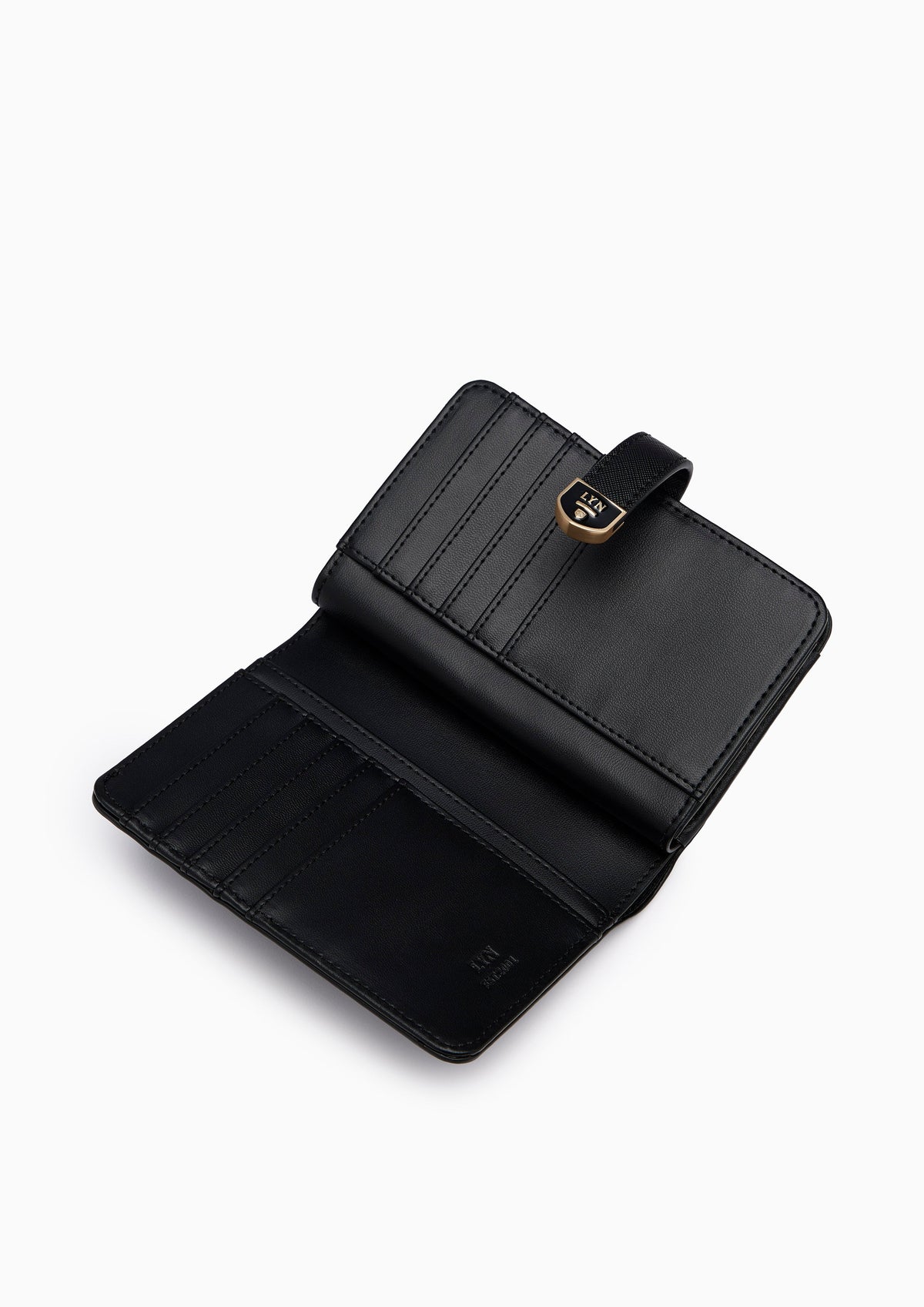 Re-Edit Daisy Autumn Semi Wallet- Black