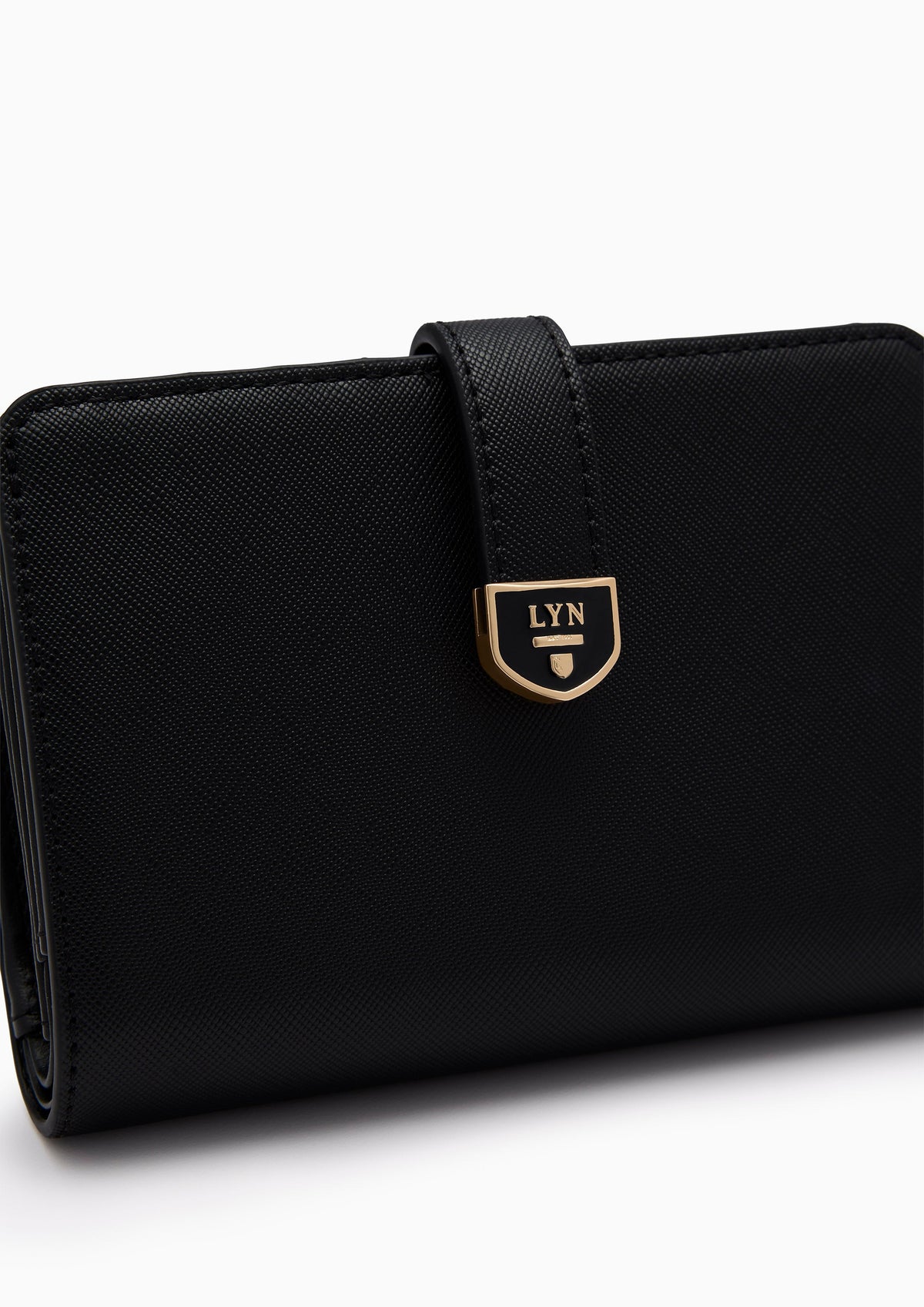 Re-Edit Daisy Autumn Semi Wallet- Black