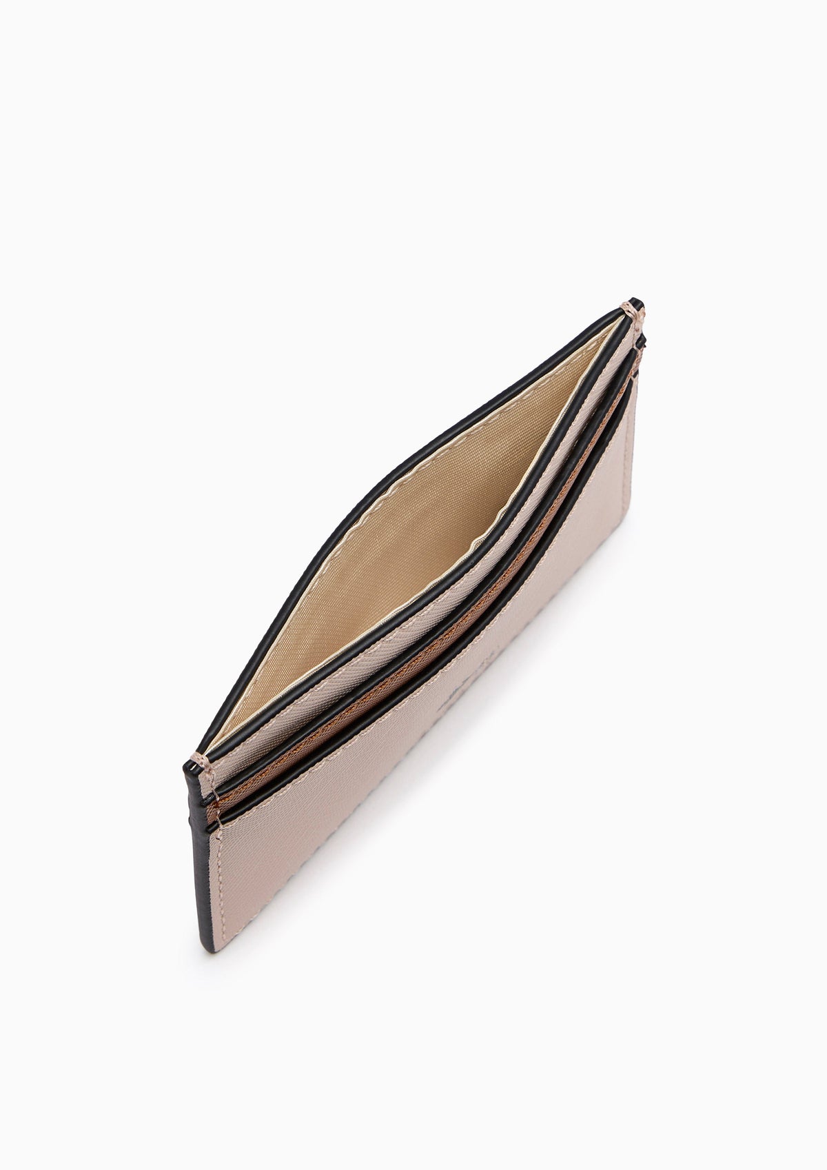 Re-Edit Daisy Card Holder Wallet- Printed Beige