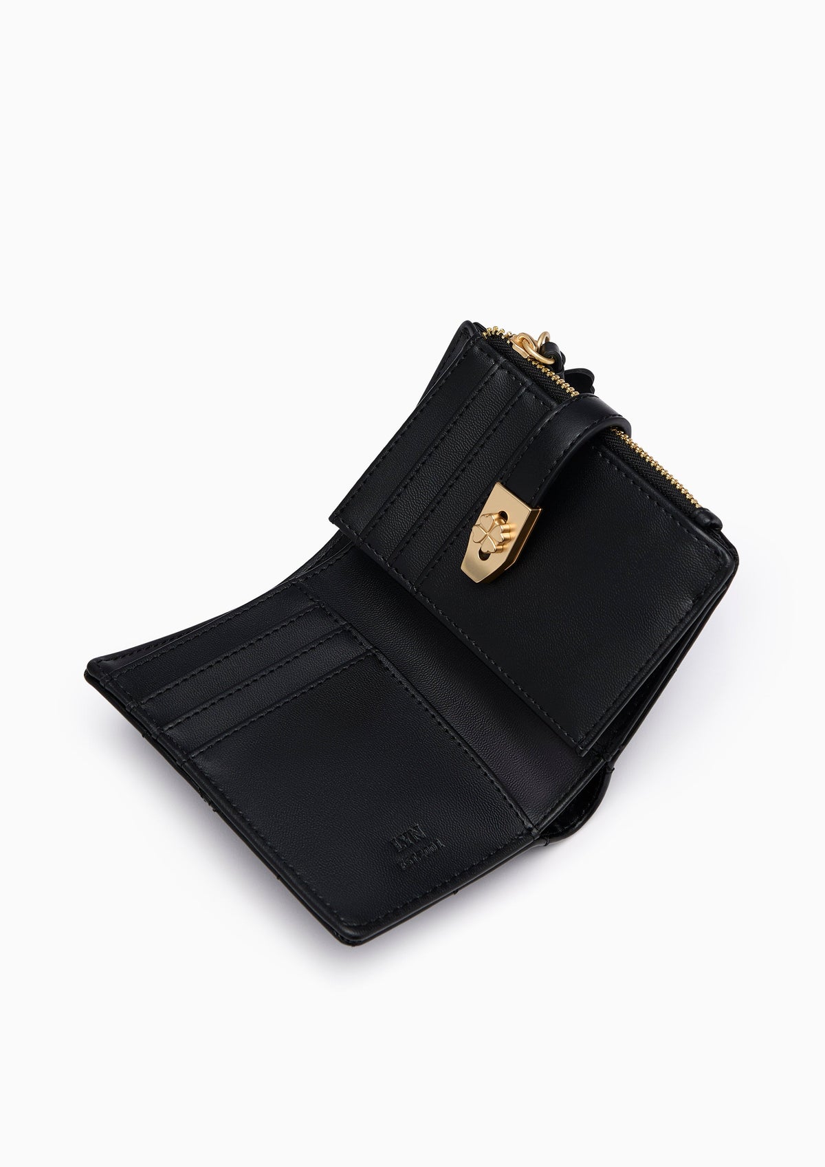 Re-Edit Manifest Q Semi Long Wallet- Black