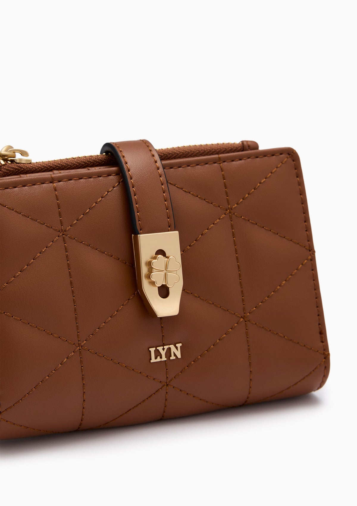 Re-Edit Manifest Q Semi Long Wallet- Brown