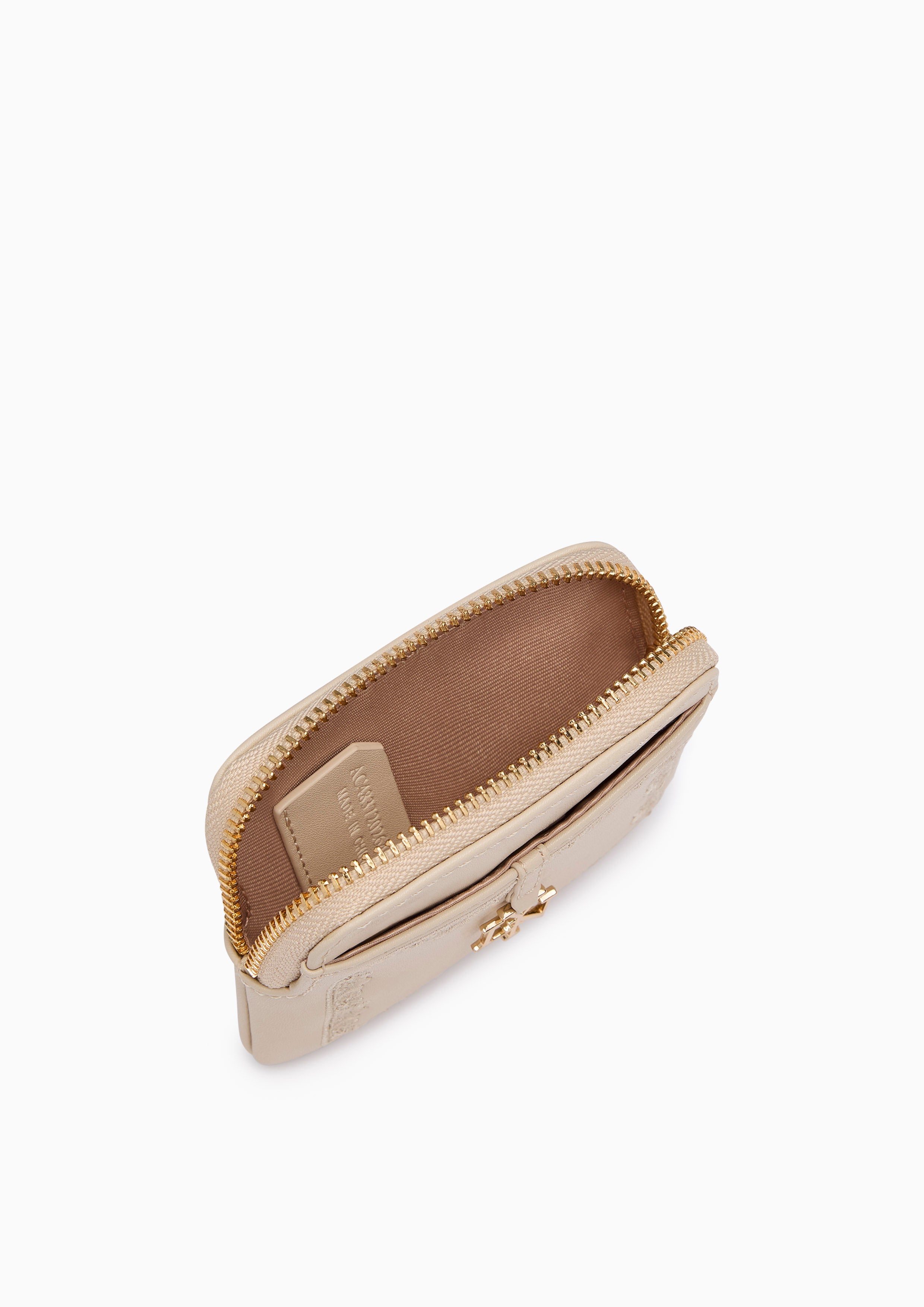 Wimsy Coin Zip Short Wallet - Light Beige