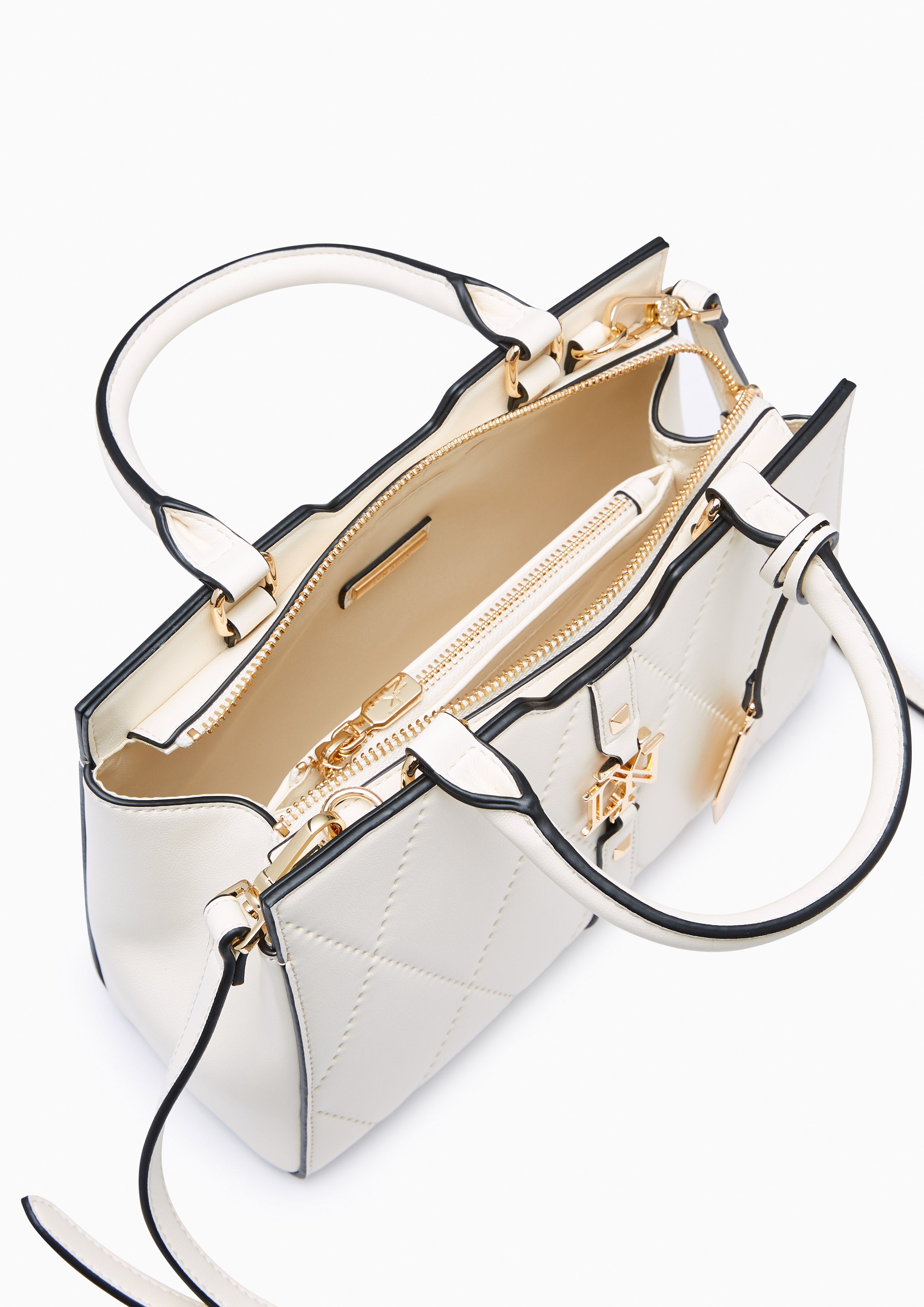 Galactiga Quilt M Crossbody Bag - Ivory