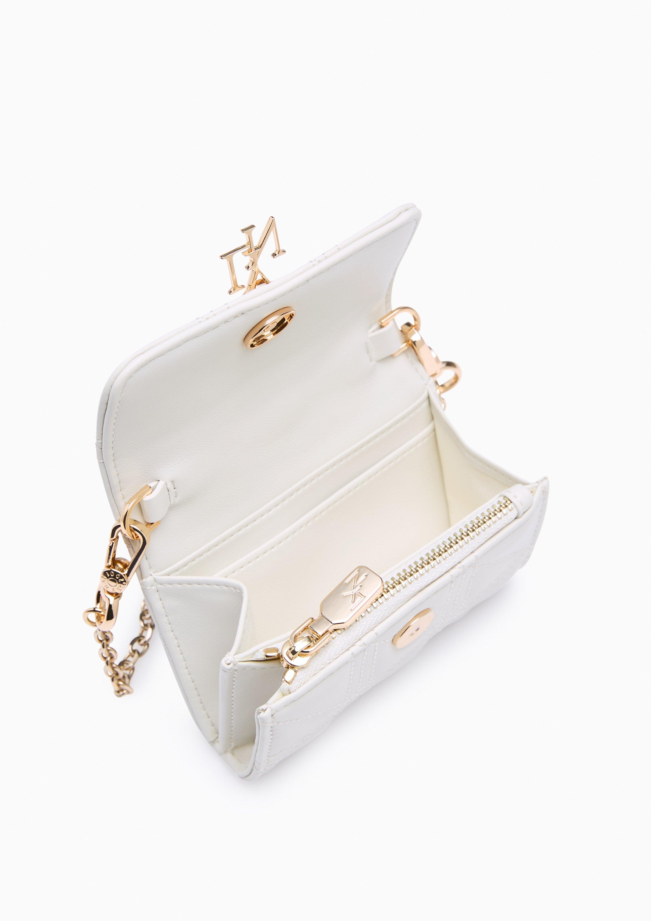 Aurelia Short Wallet On Chain - White