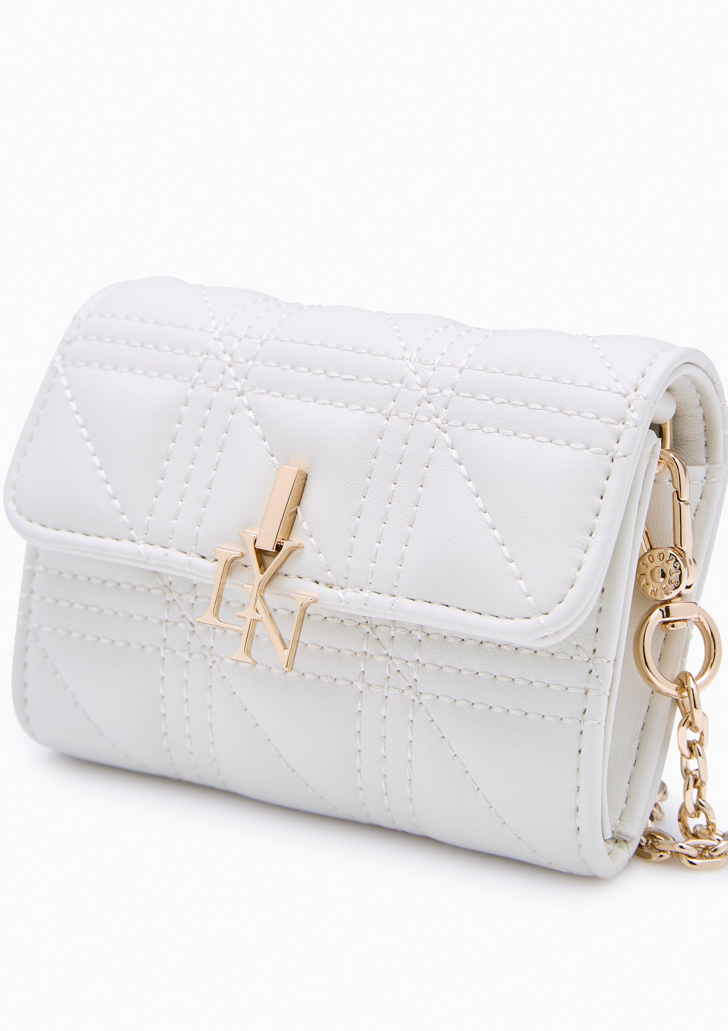 Aurelia Short Wallet On Chain - White