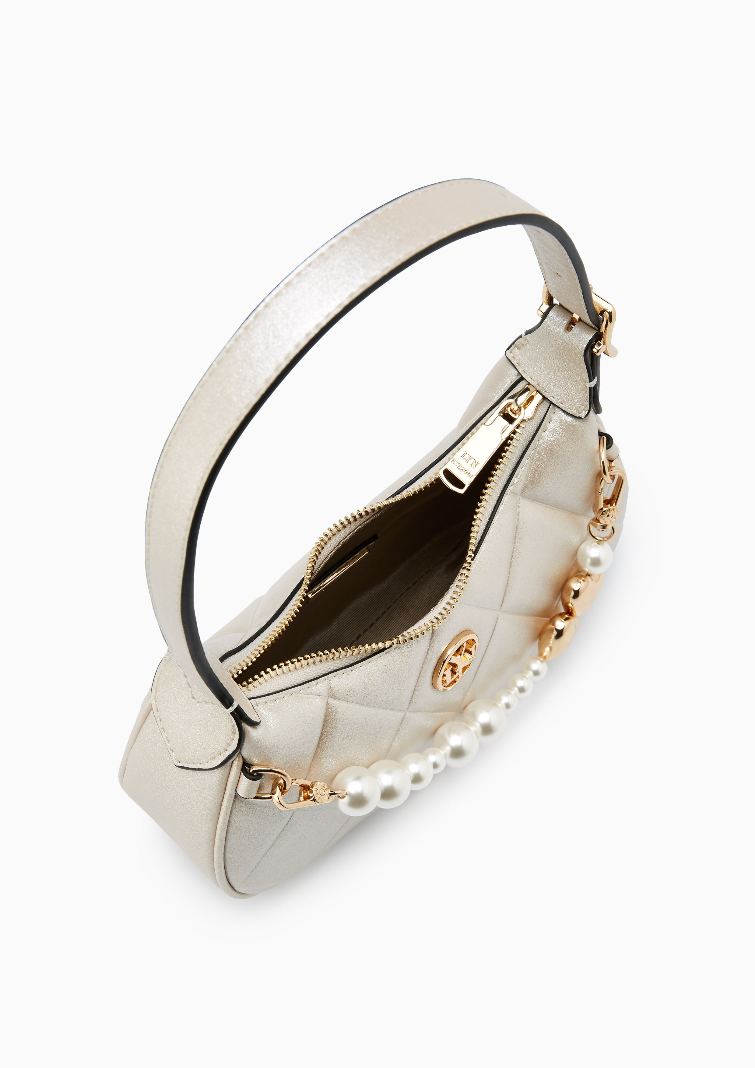 Dahlia S Shoulder Bag - Light Glitter Beige