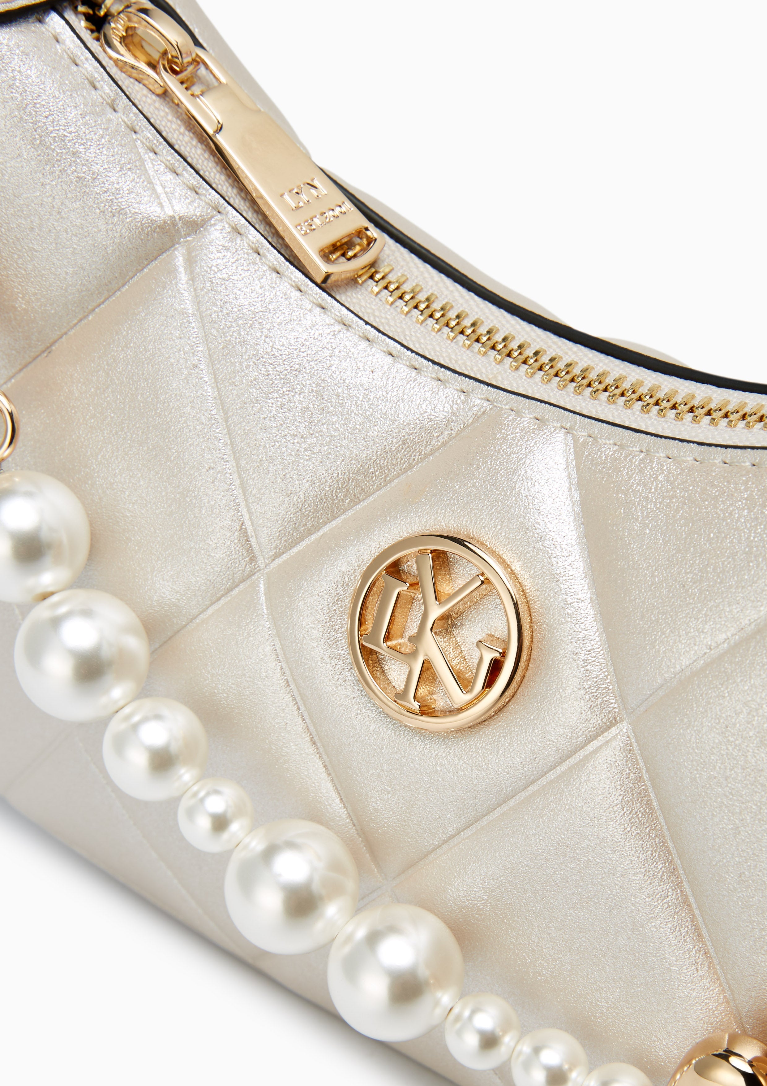 Dahlia S Shoulder Bag - Light Glitter Beige