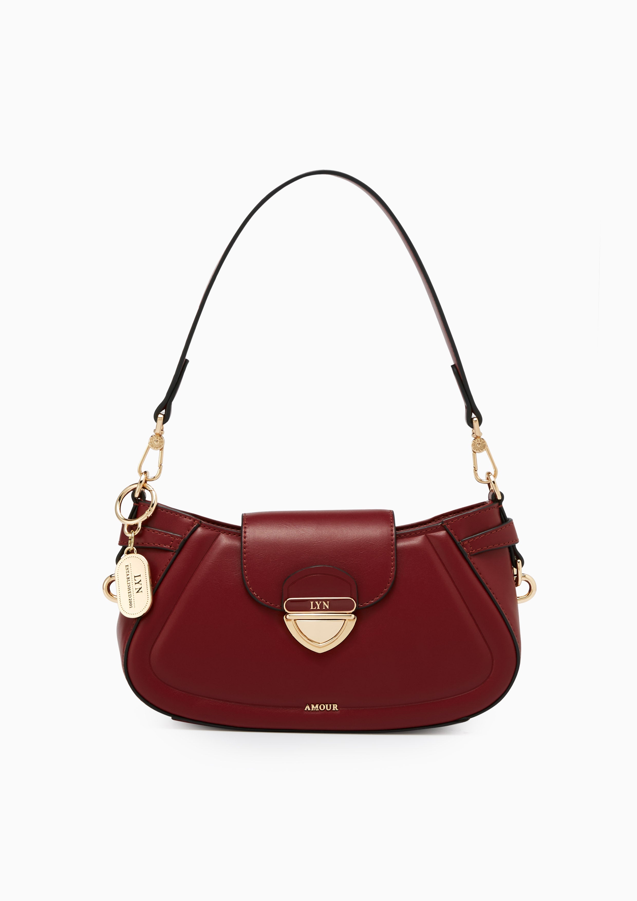 Lena S Shoulder Bag - Dark Red