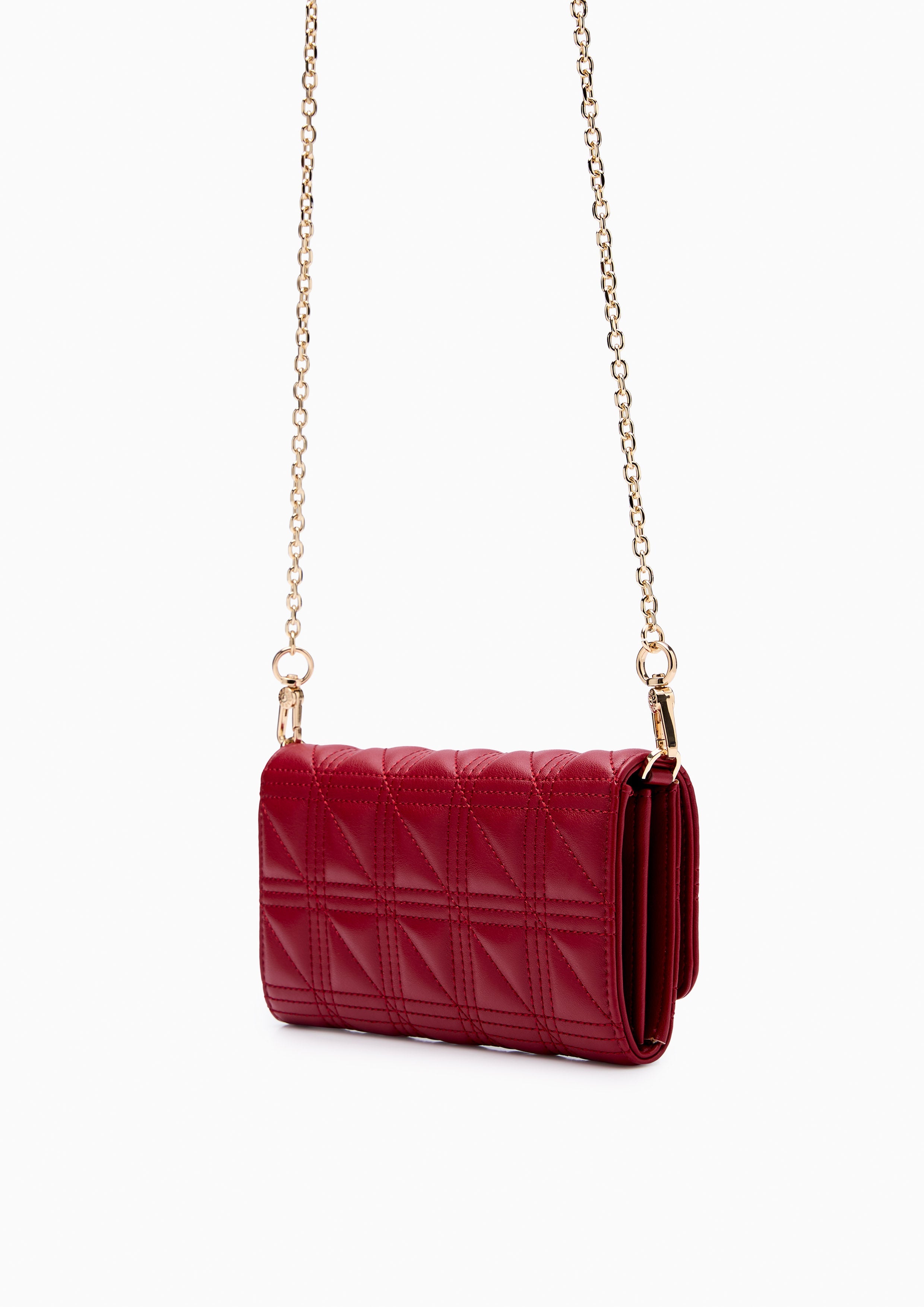 Aurelia Long Wallets On Chain - Dark Red
