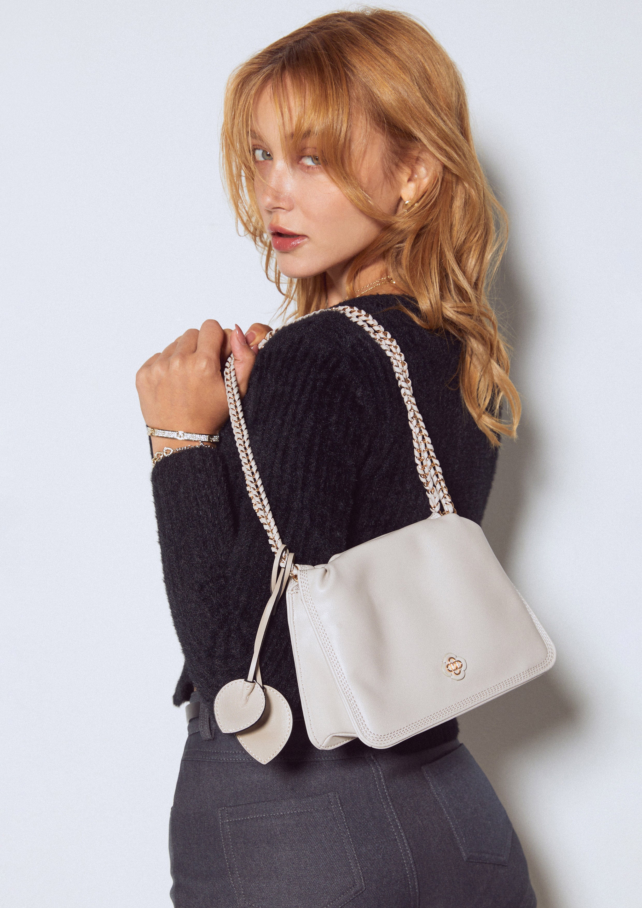 Zoey Mini Tote Bag - Beige