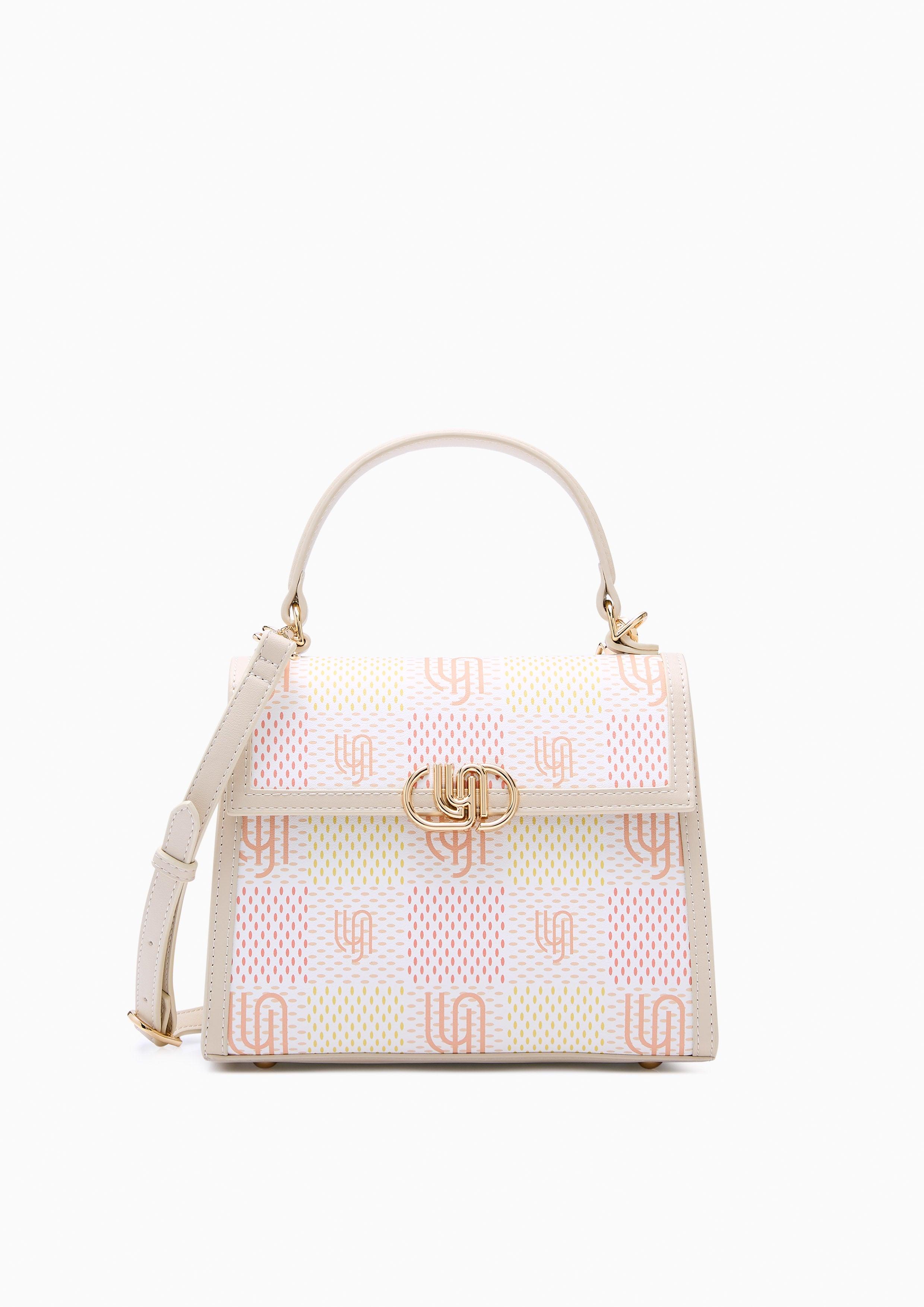 Poppin Infinite Top Handle Xs Handbag - Printed Beige