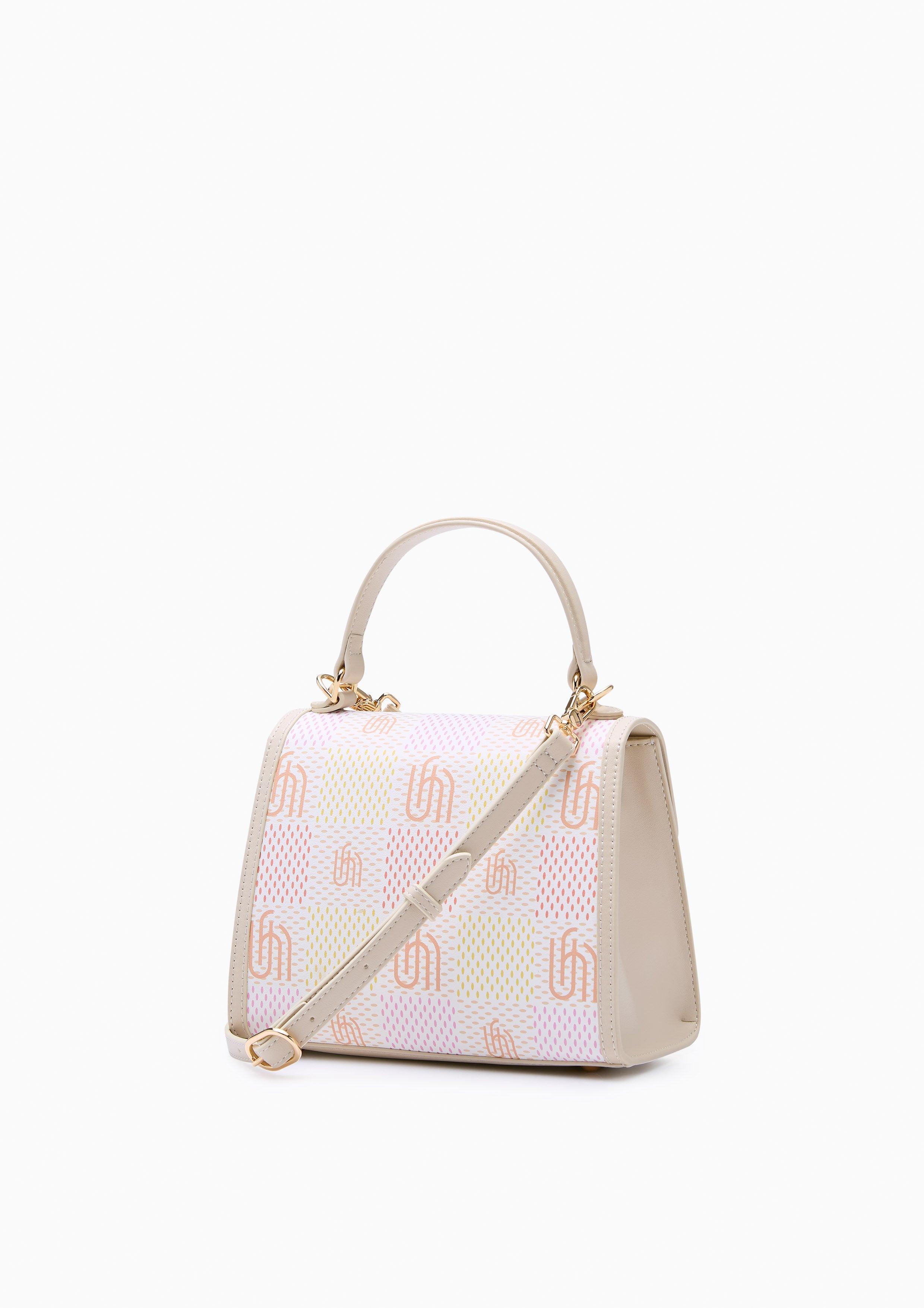 Poppin Infinite Top Handle Xs Handbag - Printed Beige