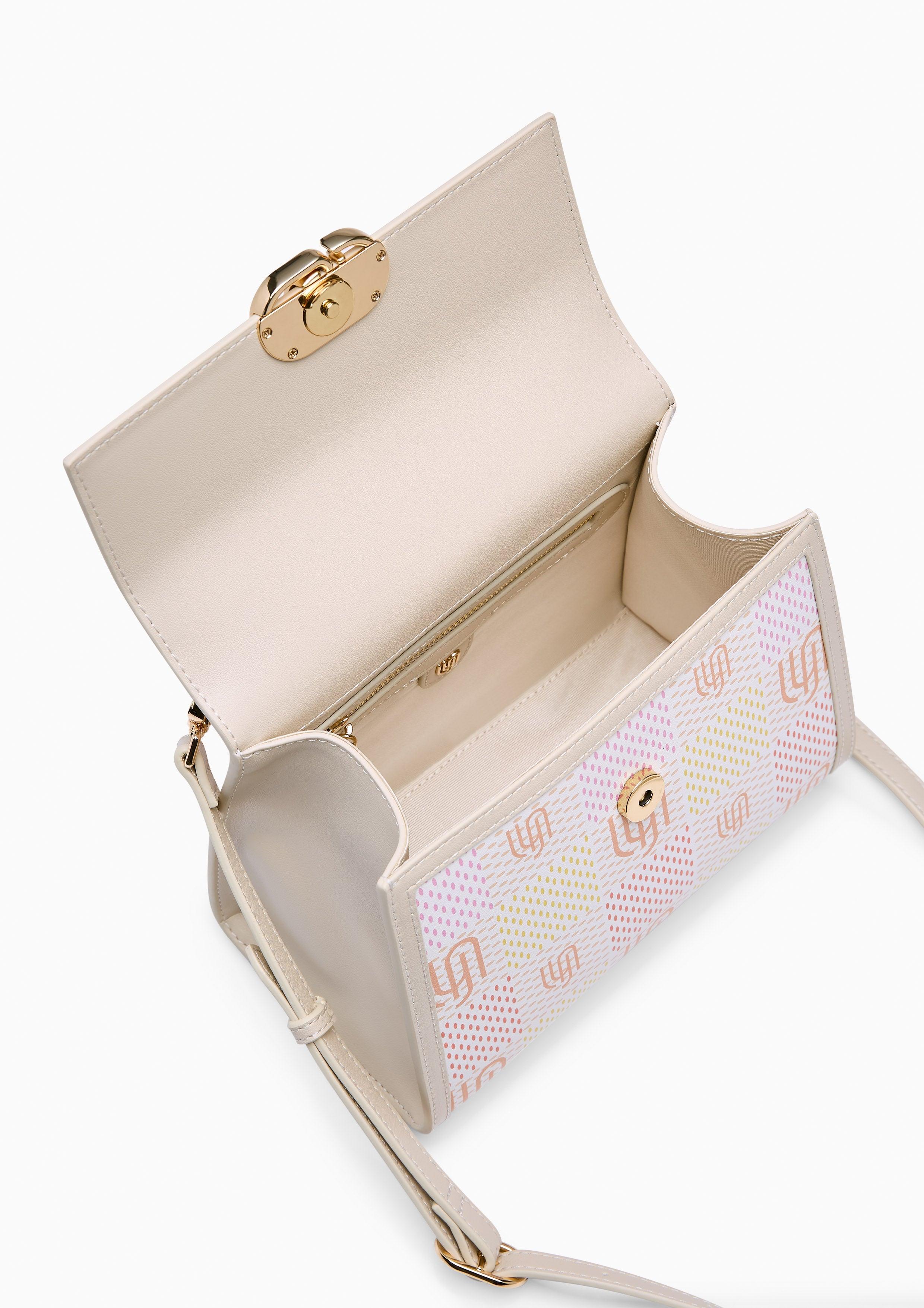 Poppin Infinite Top Handle Xs Handbag - Printed Beige