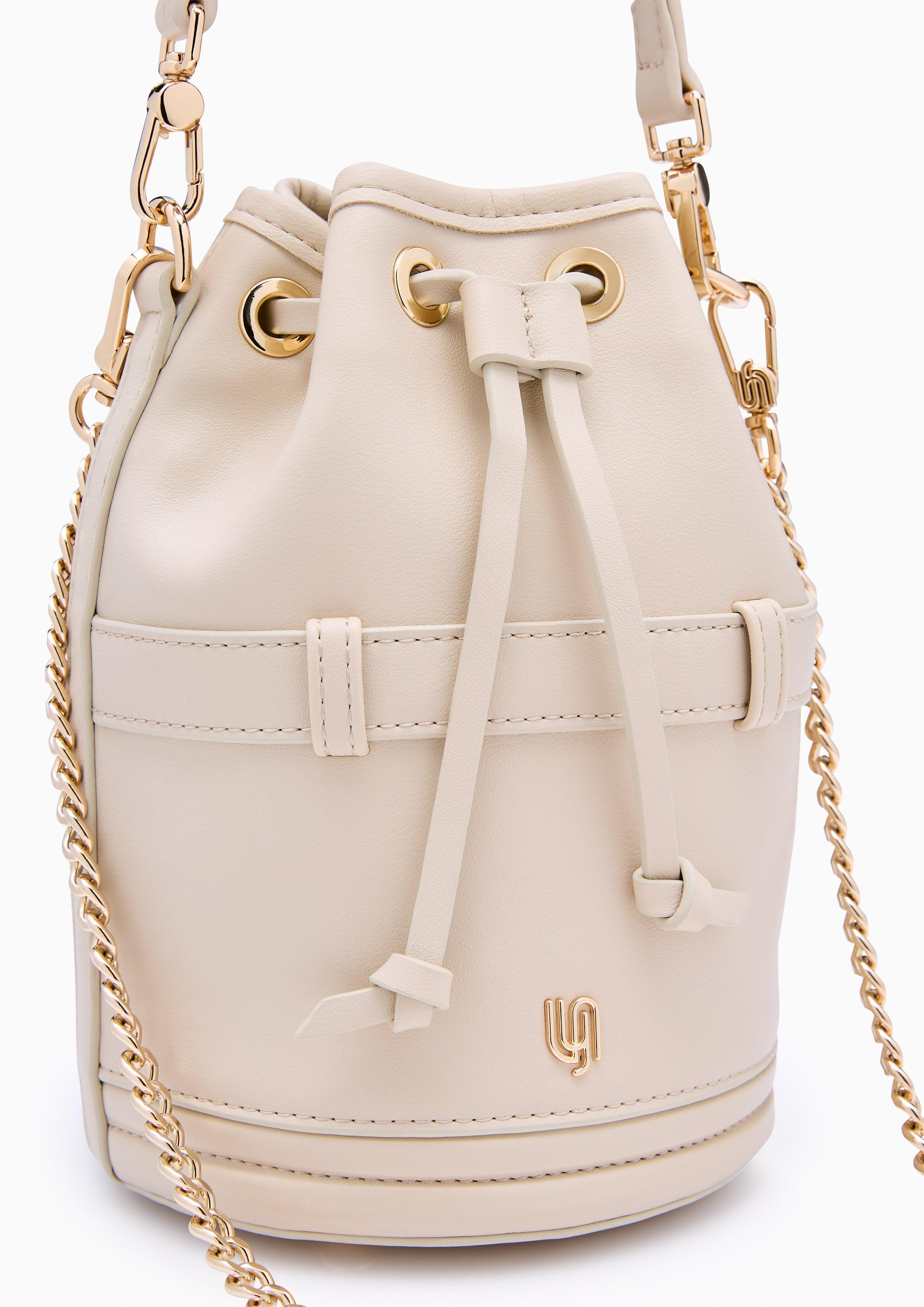 Poppin Infinite Mini Bucket Bag - Light Beige