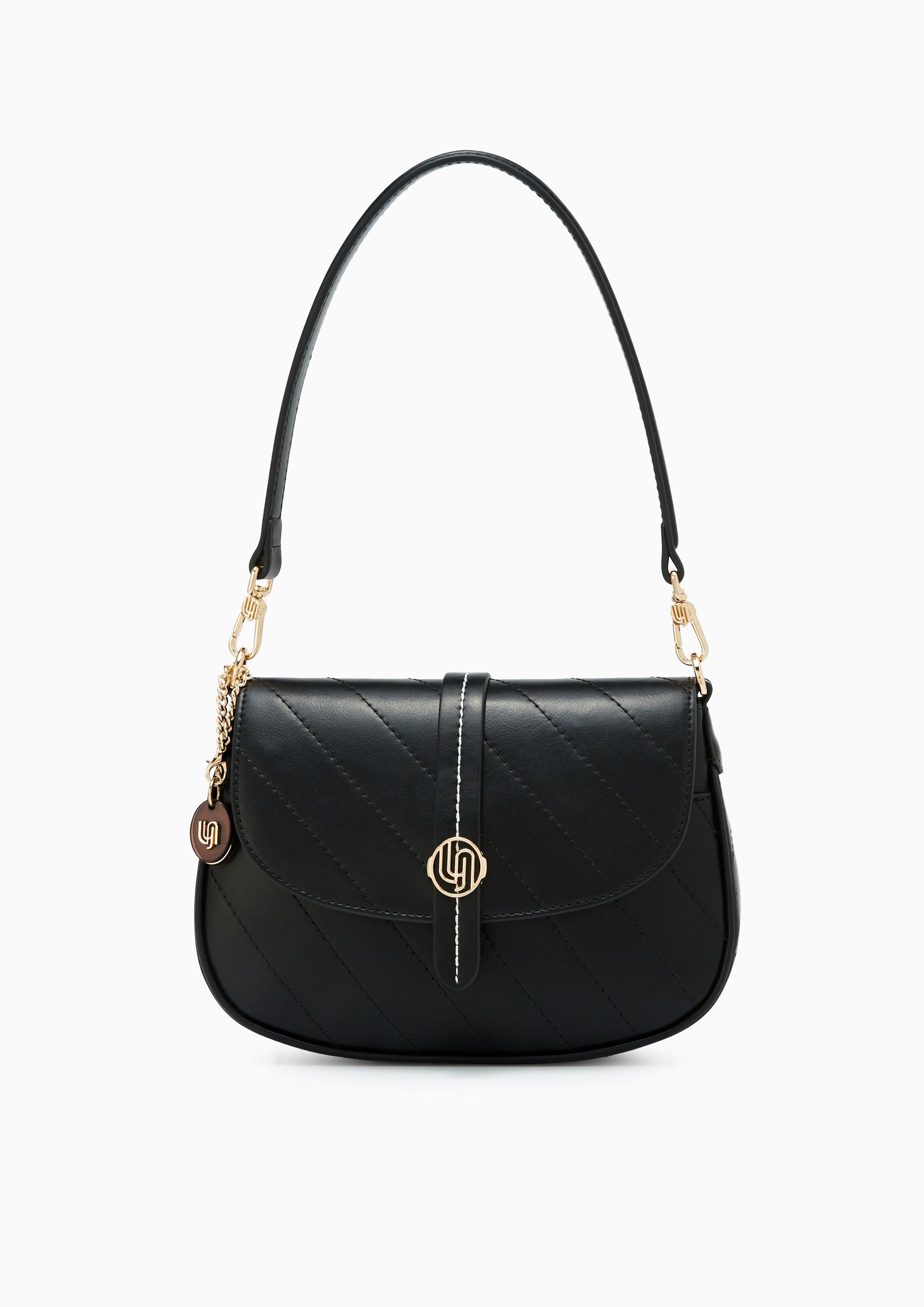 Narla Infinite Flap Shoulder Bag - Black
