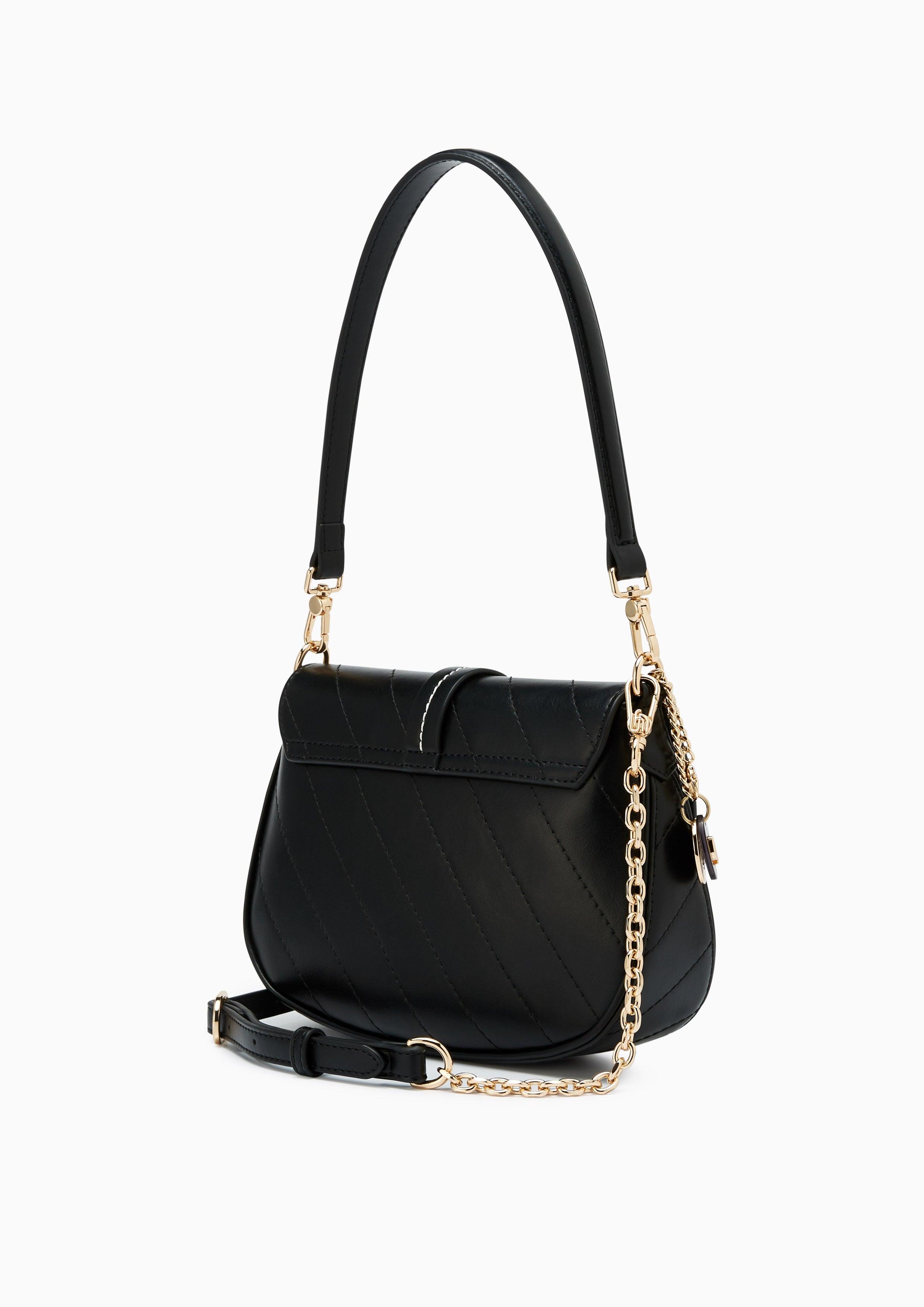 Narla Infinite Flap Shoulder Bag - Black