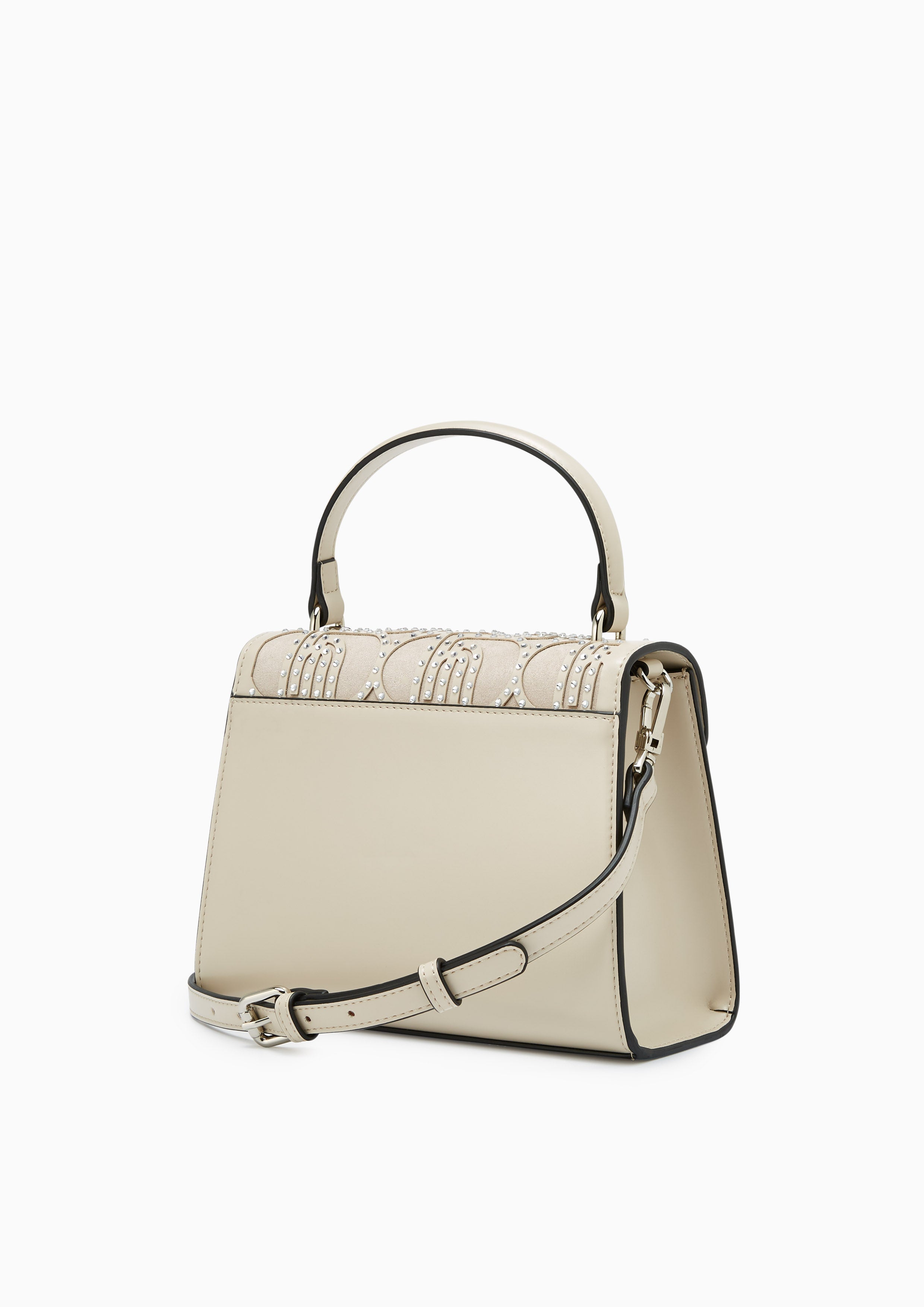 Flashy Crystal Infinite Crossbody Bag - Beige
